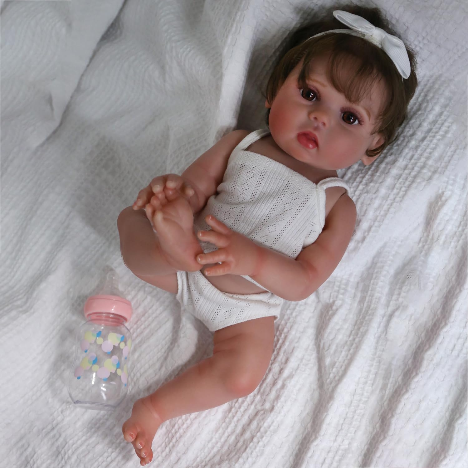 Muñeca Reborn Charex Lucy De 45 Cm De Cuerpo Completo De Vinilo Para Niña De 3 Años O Más - Venta Internacional.