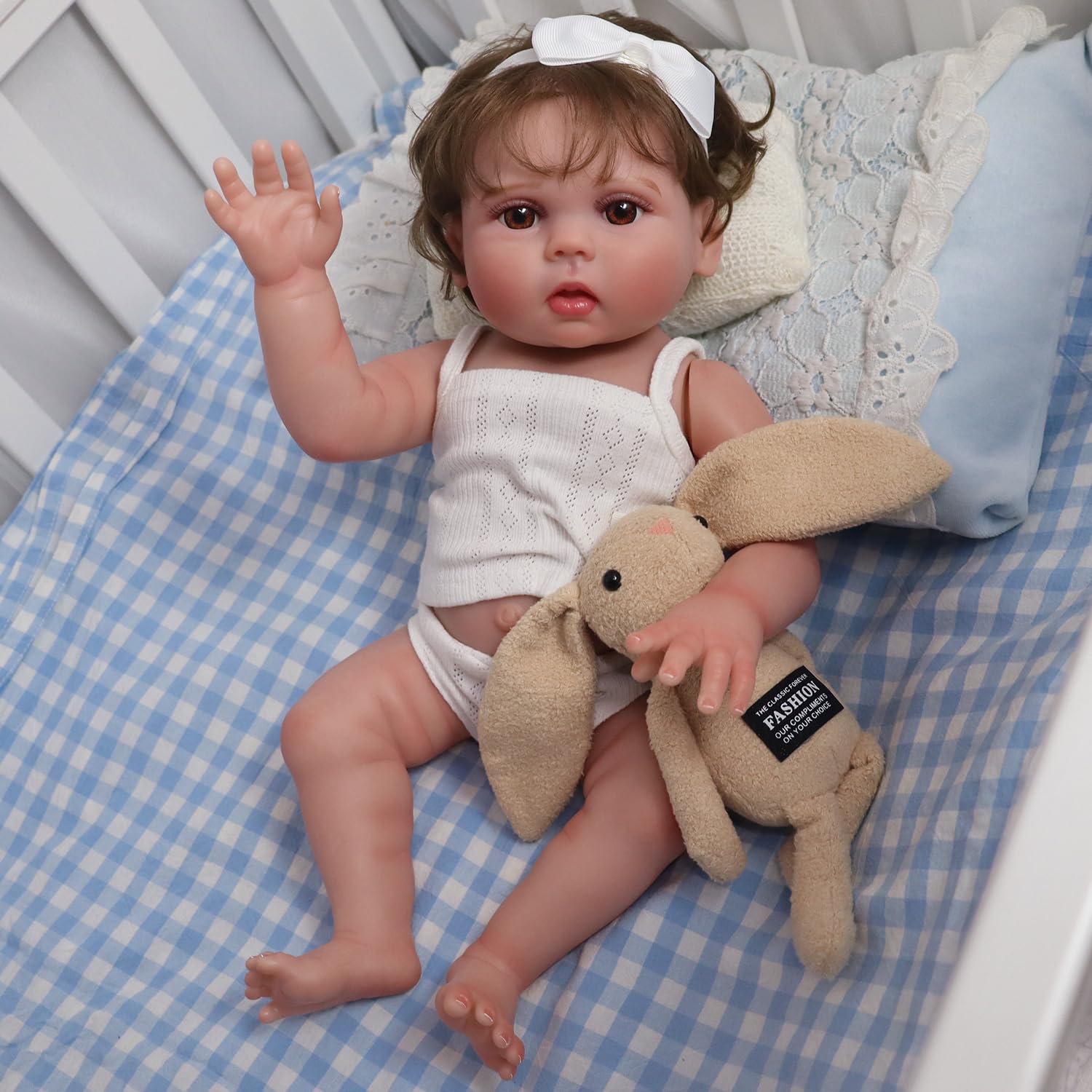 Foto 7 pulgar | Muñeca Reborn Charex Lucy De 45 Cm De Cuerpo Completo De Vinilo Para Niña De 3 Años O Más - Venta Internacional.