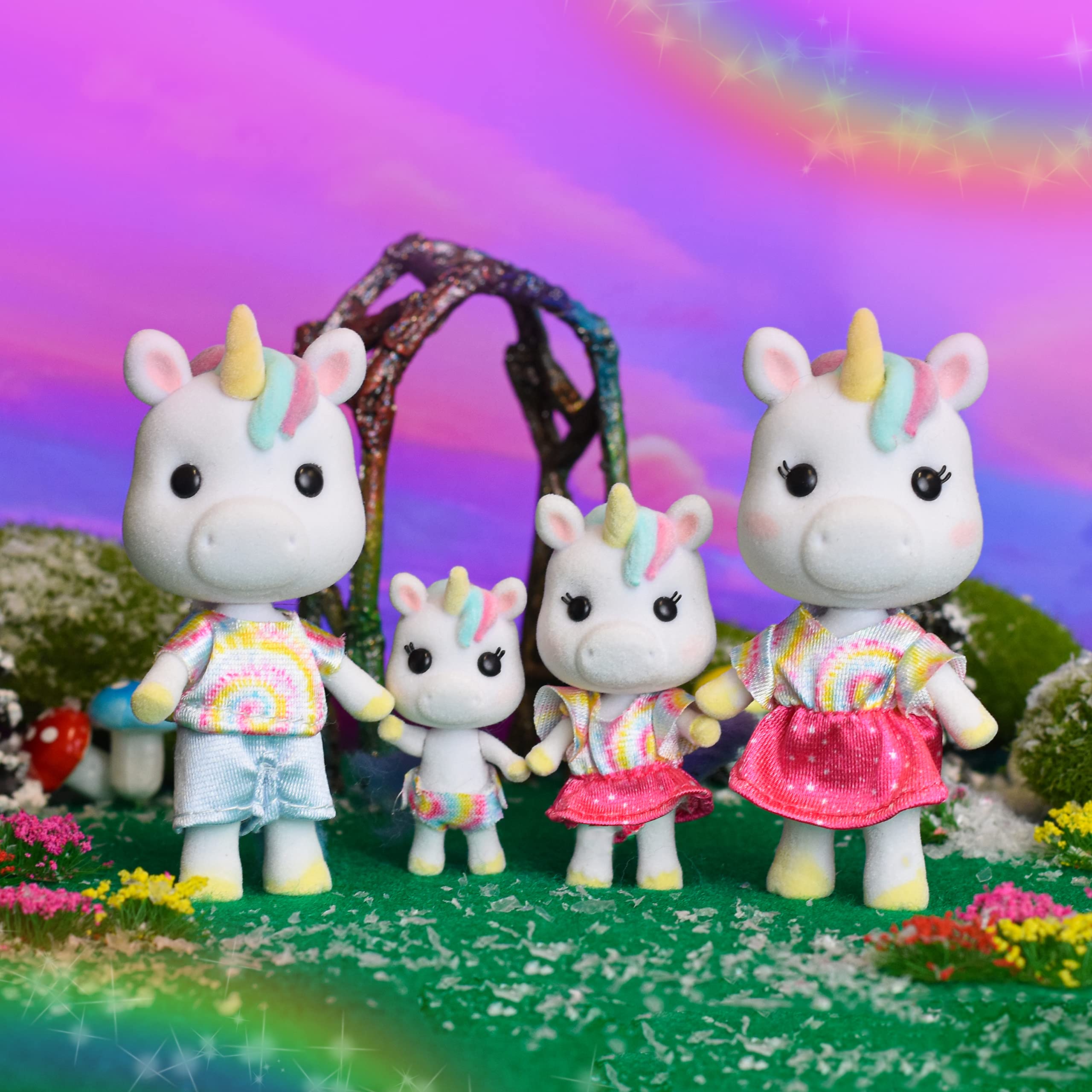 Foto 4 pulgar | Muñecos Flocados En Miniatura Sunny Days Honey Bee Acres Unicorn - Venta Internacional.