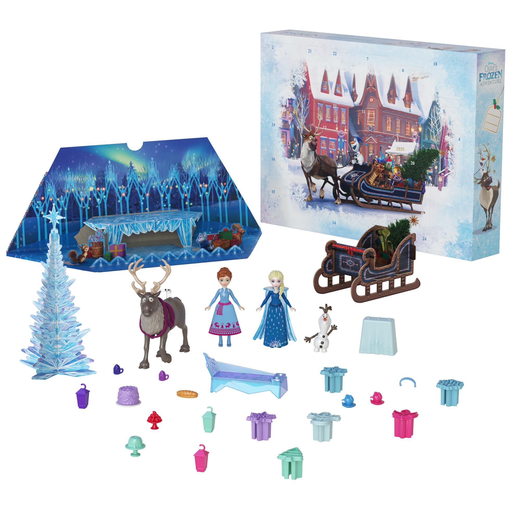 Foto 2 pulgar | Calendario De Adviento De Juguete Mattel Disney Frozen Anna & Elsa 2024 - Venta Internacional.