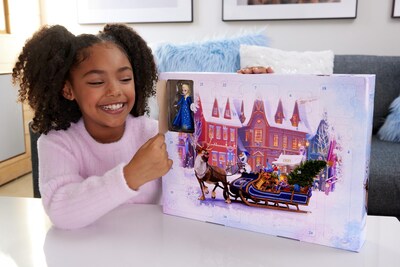 Foto 2 | Calendario De Adviento De Juguete Mattel Disney Frozen Anna & Elsa 2024 - Venta Internacional.