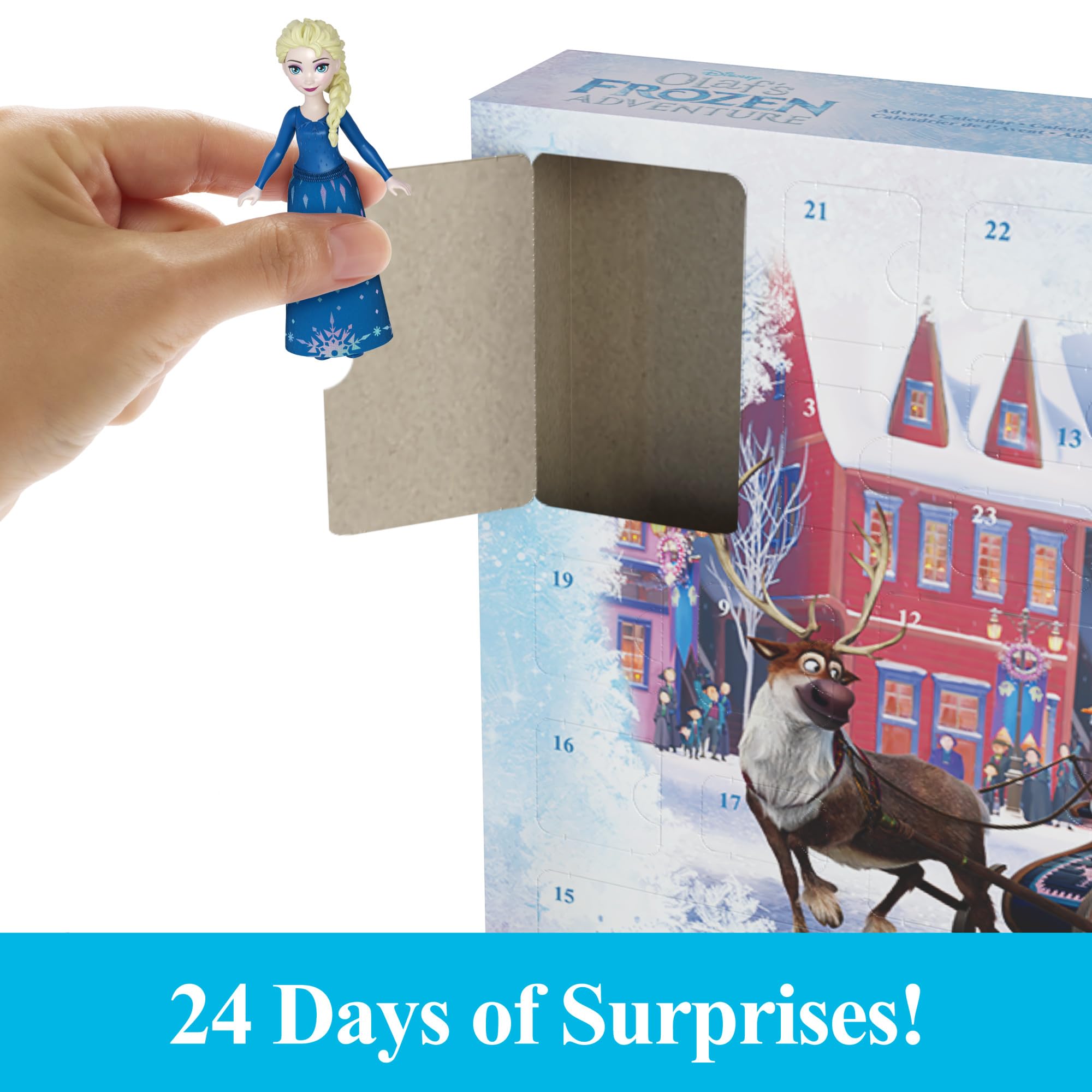 Foto 4 pulgar | Calendario De Adviento De Juguete Mattel Disney Frozen Anna & Elsa 2024 - Venta Internacional.