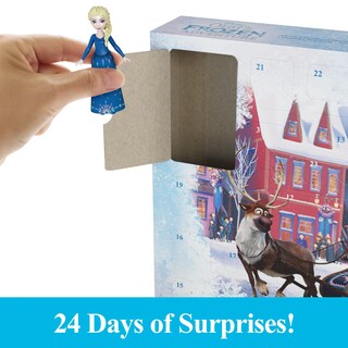 Foto 3 | Calendario De Adviento De Juguete Mattel Disney Frozen Anna & Elsa 2024 - Venta Internacional.