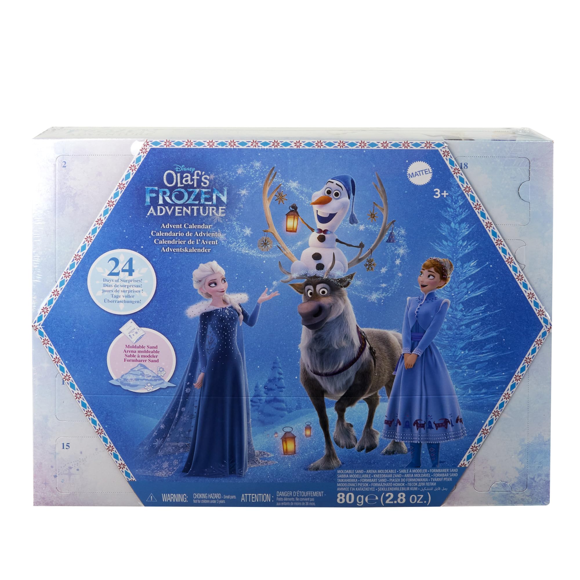 Foto 7 pulgar | Calendario De Adviento De Juguete Mattel Disney Frozen Anna & Elsa 2024 - Venta Internacional.