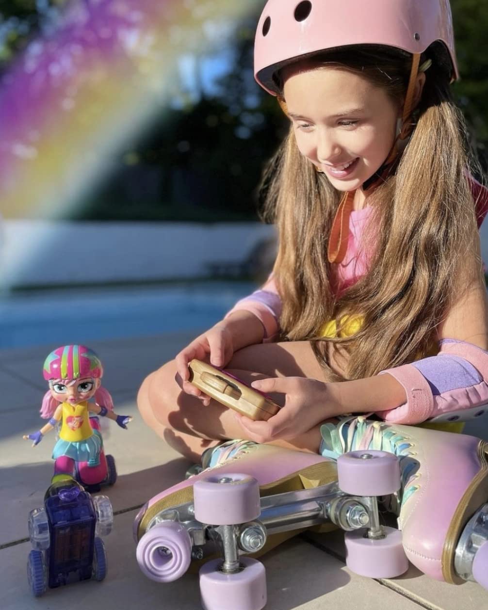 Foto 2 | Muñeca De Patinaje Jakks Pacific Rock N Rollerskate Rainbow Riley - Venta Internacional.