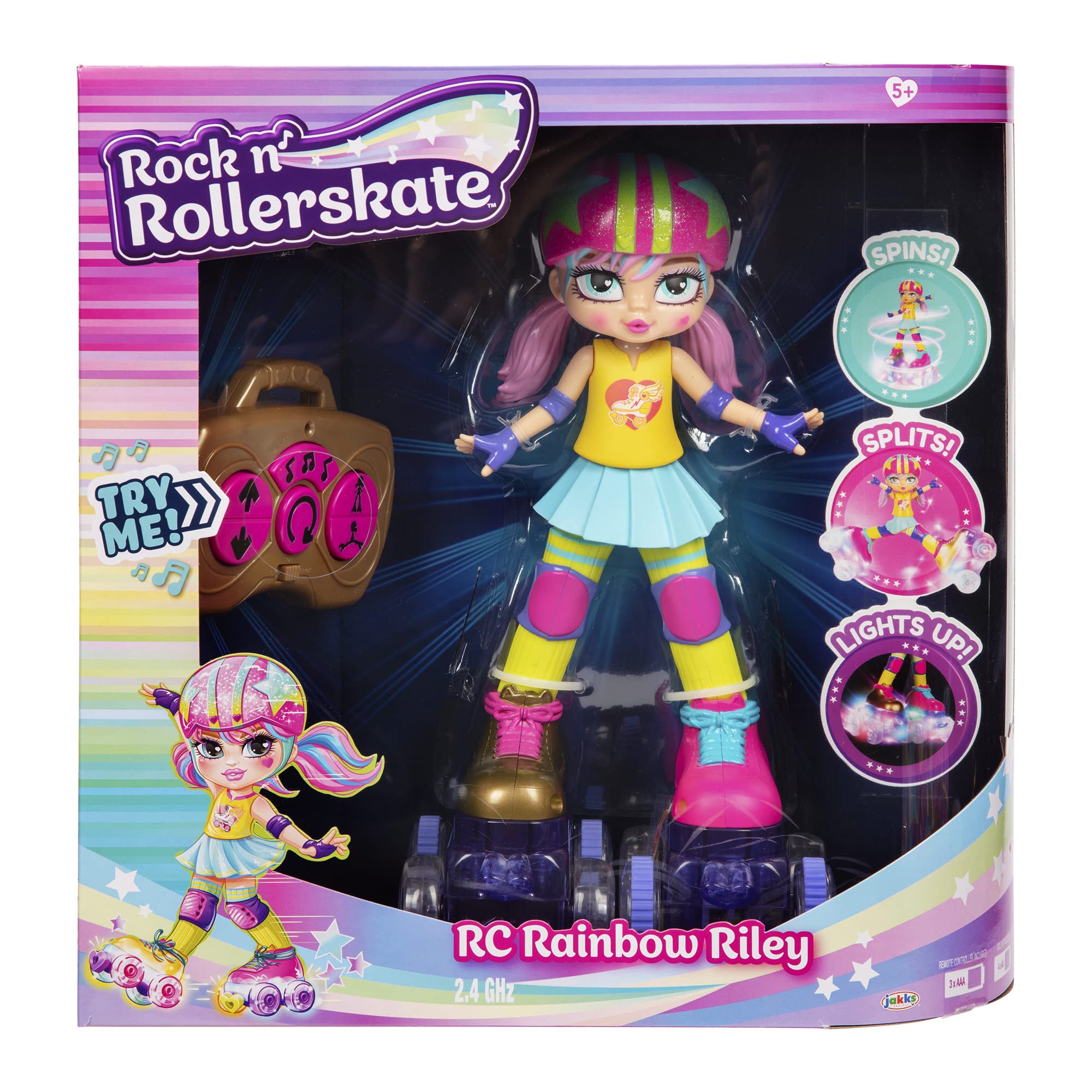 Foto 7 pulgar | Muñeca De Patinaje Jakks Pacific Rock N Rollerskate Rainbow Riley - Venta Internacional.