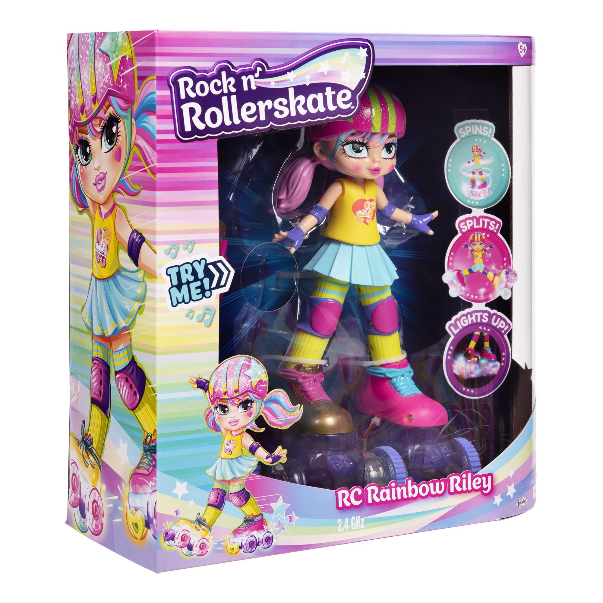 Foto 8 pulgar | Muñeca De Patinaje Jakks Pacific Rock N Rollerskate Rainbow Riley - Venta Internacional.
