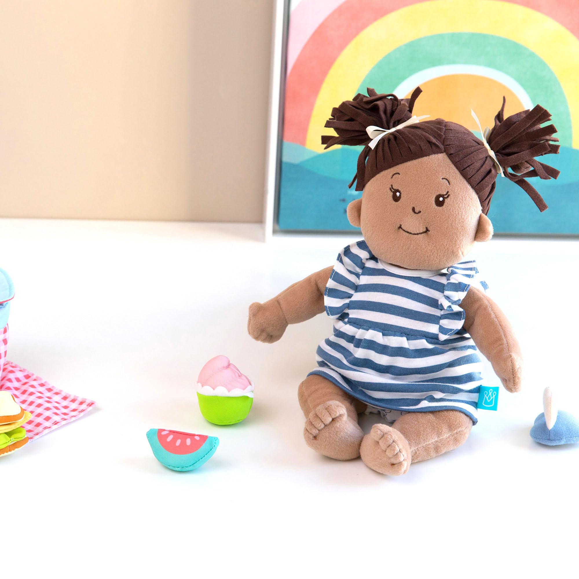 Foto 6 pulgar | Muñeca Manhattan Toy Baby Stella, Beige Con Pelo Castaño, 38 Cm - Venta Internacional.