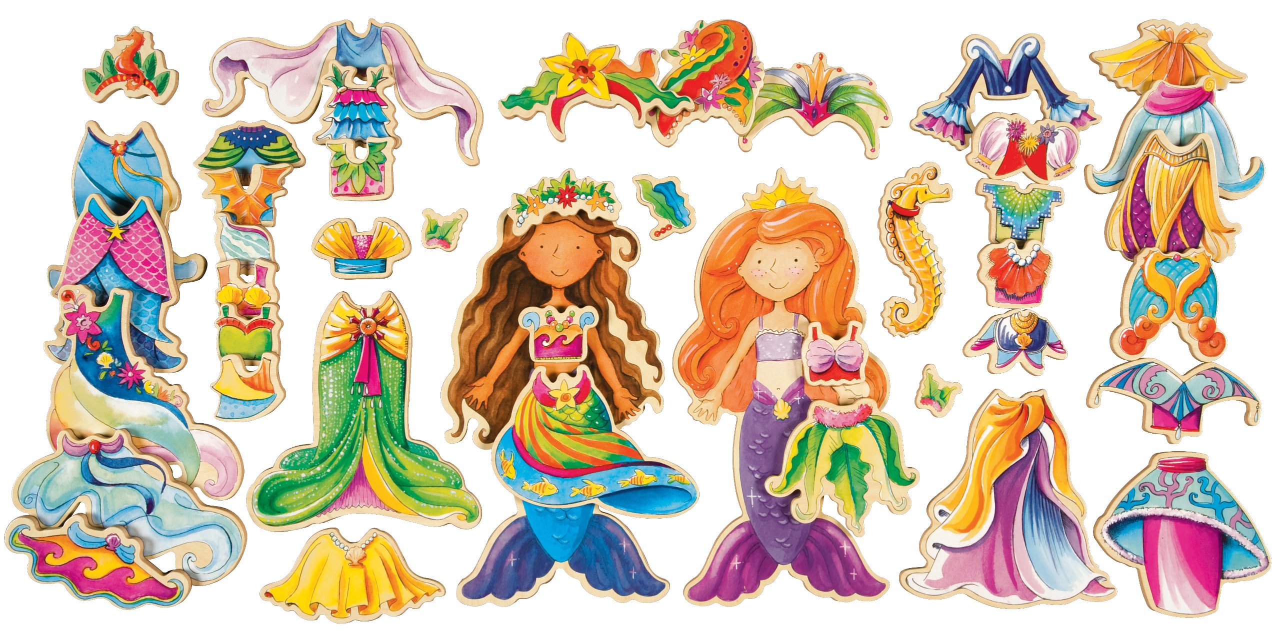 Foto 3 pulgar | Muñeca De Vestir Magnética Bendon Ts Shure Mermaids Sea Life - Venta Internacional.