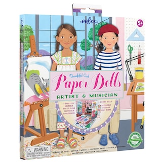 Foto 1 | Set De Muñecas De Papel Eeboo Para Músico Y Artista Con Escena, 20 X 10 Pulgadas - Venta Internacional.