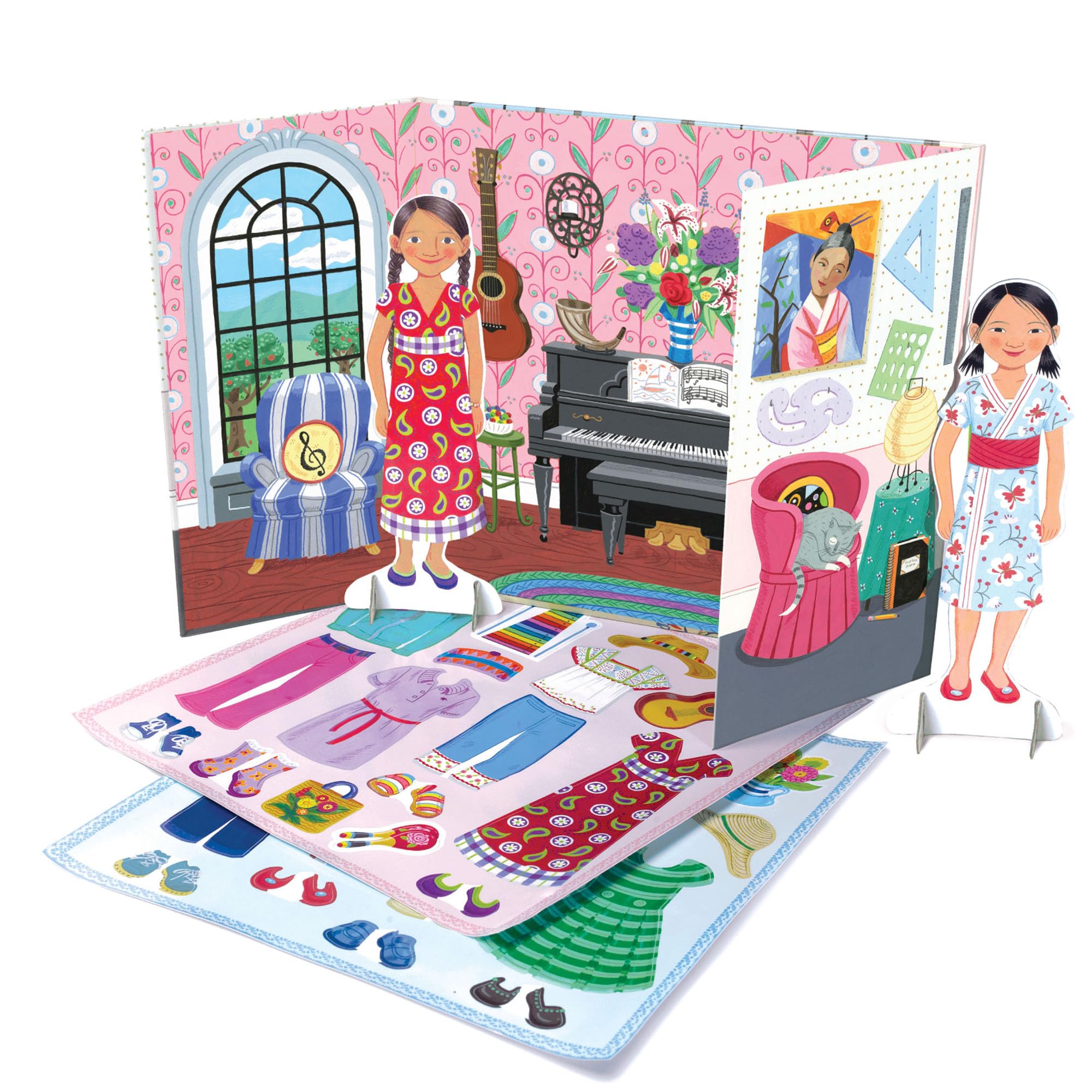 Foto 3 | Set De Muñecas De Papel Eeboo Para Músico Y Artista Con Escena, 20 X 10 Pulgadas - Venta Internacional.
