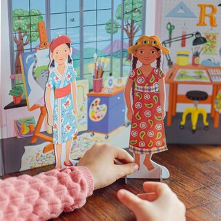 Foto 4 | Set De Muñecas De Papel Eeboo Para Músico Y Artista Con Escena, 20 X 10 Pulgadas - Venta Internacional.