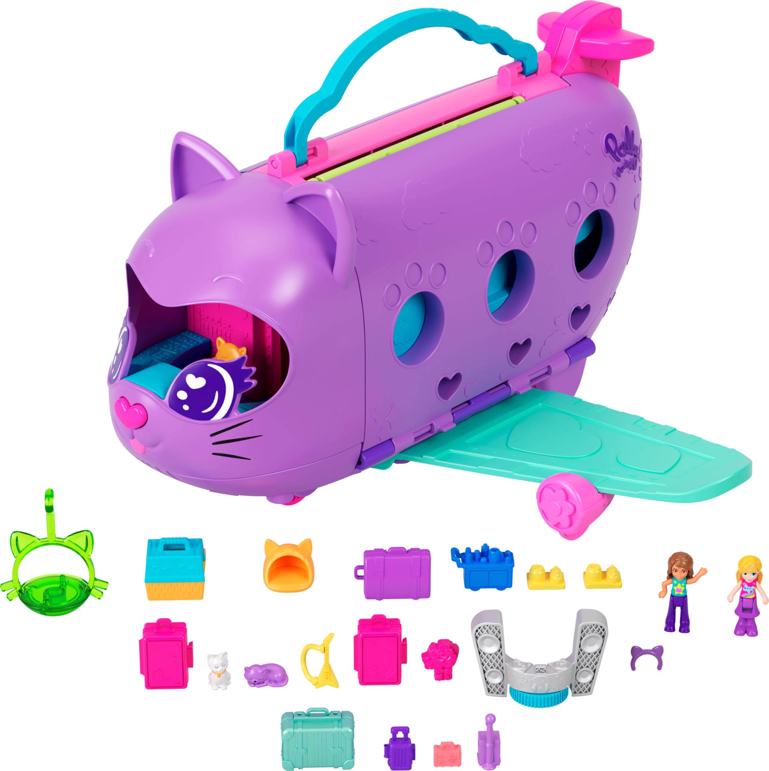 Foto 2 pulgar | Playset Polly Pocket Kitty Airways Airways Con 2 Muñecas Y Una Mascota - Venta Internacional.