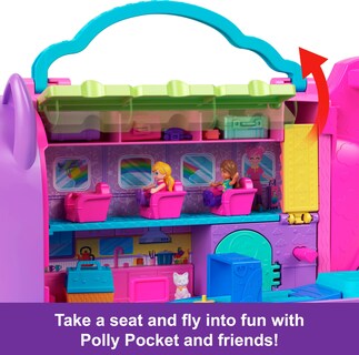 Foto 5 | Playset Polly Pocket Kitty Airways Airways Con 2 Muñecas Y Una Mascota - Venta Internacional.