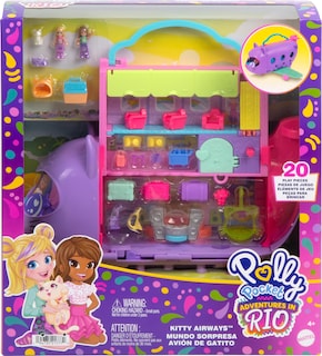 Foto 6 | Playset Polly Pocket Kitty Airways Airways Con 2 Muñecas Y Una Mascota - Venta Internacional.
