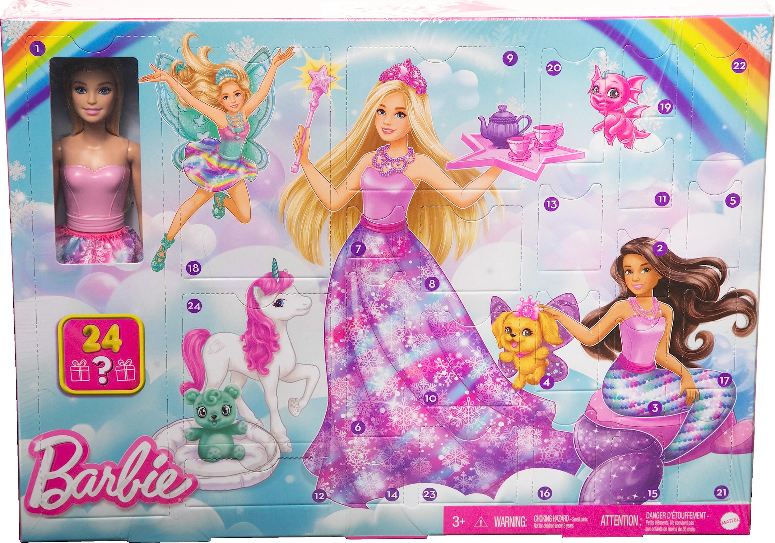Foto 2 pulgar | Calendario De Adviento Barbie Dreamtopia Con Muñeca Barbie Fashion - Venta Internacional.