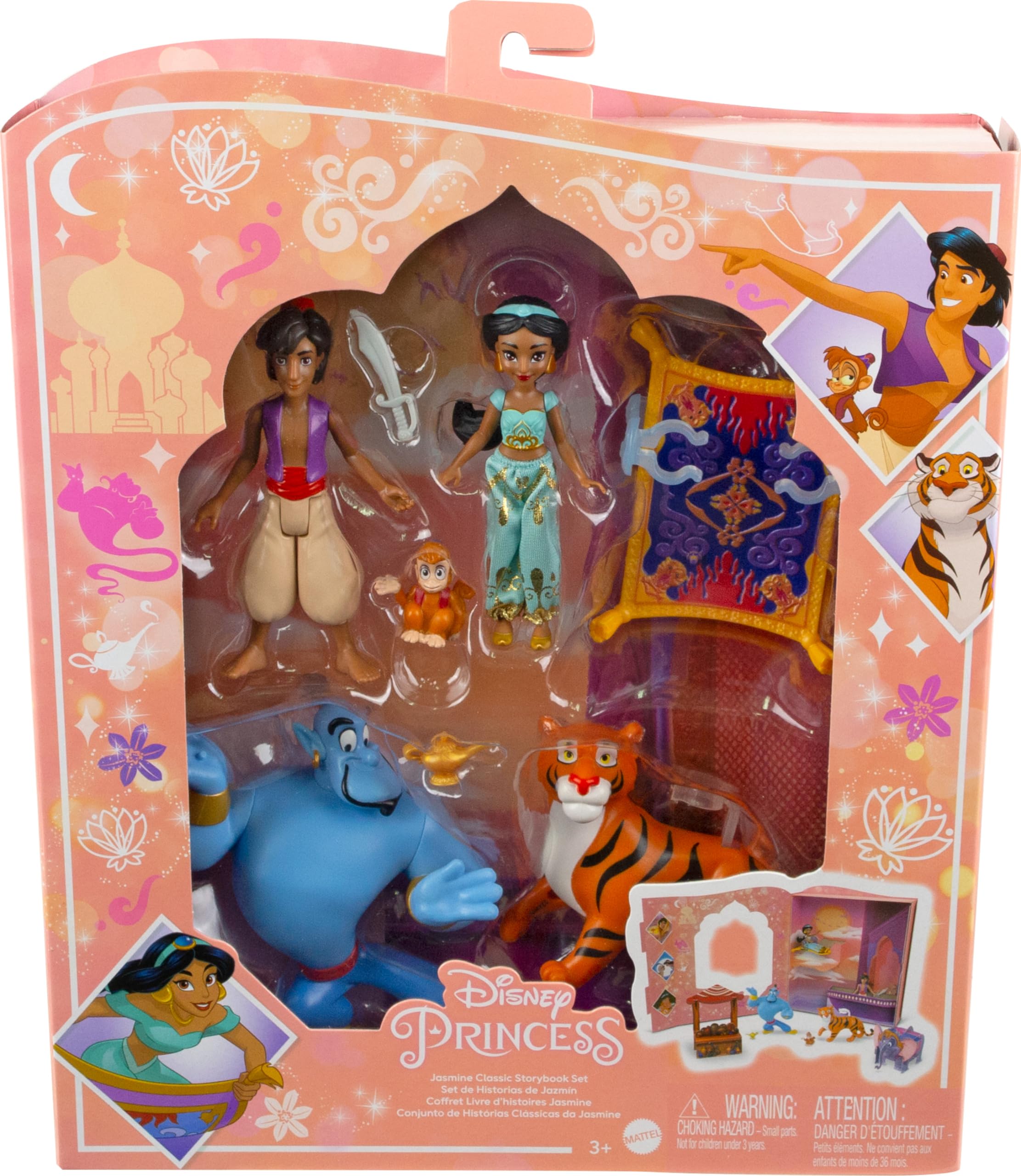 Foto 7 pulgar | Set De Libros De Cuentos Mattel Disney Princess Jasmine Con 6 Personajes - Venta Internacional.