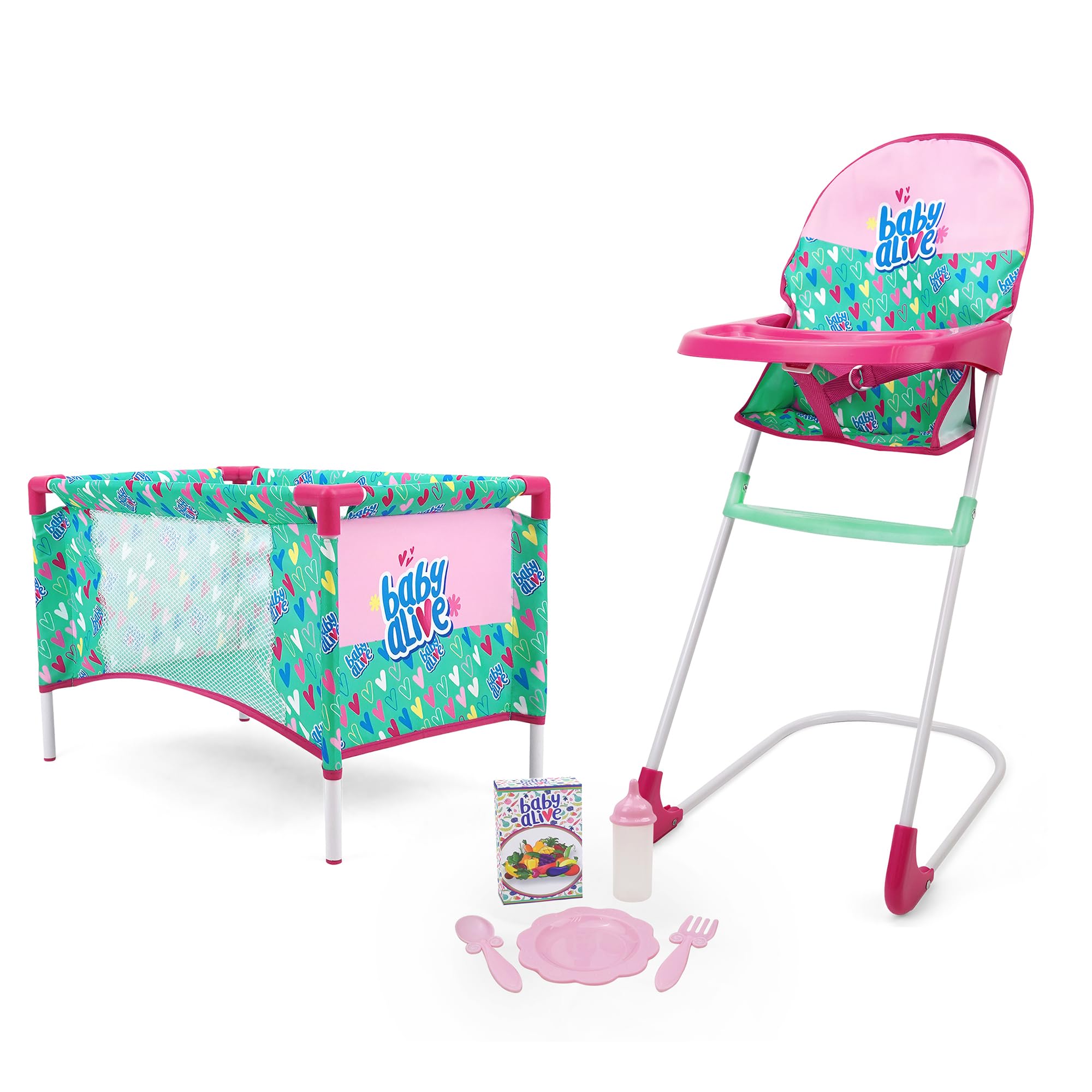 Set De Juego Para Muñecas Baby Alive At Home, 7 Piezas, Con Patio De Juegos Y Trona - Venta Internacional.
