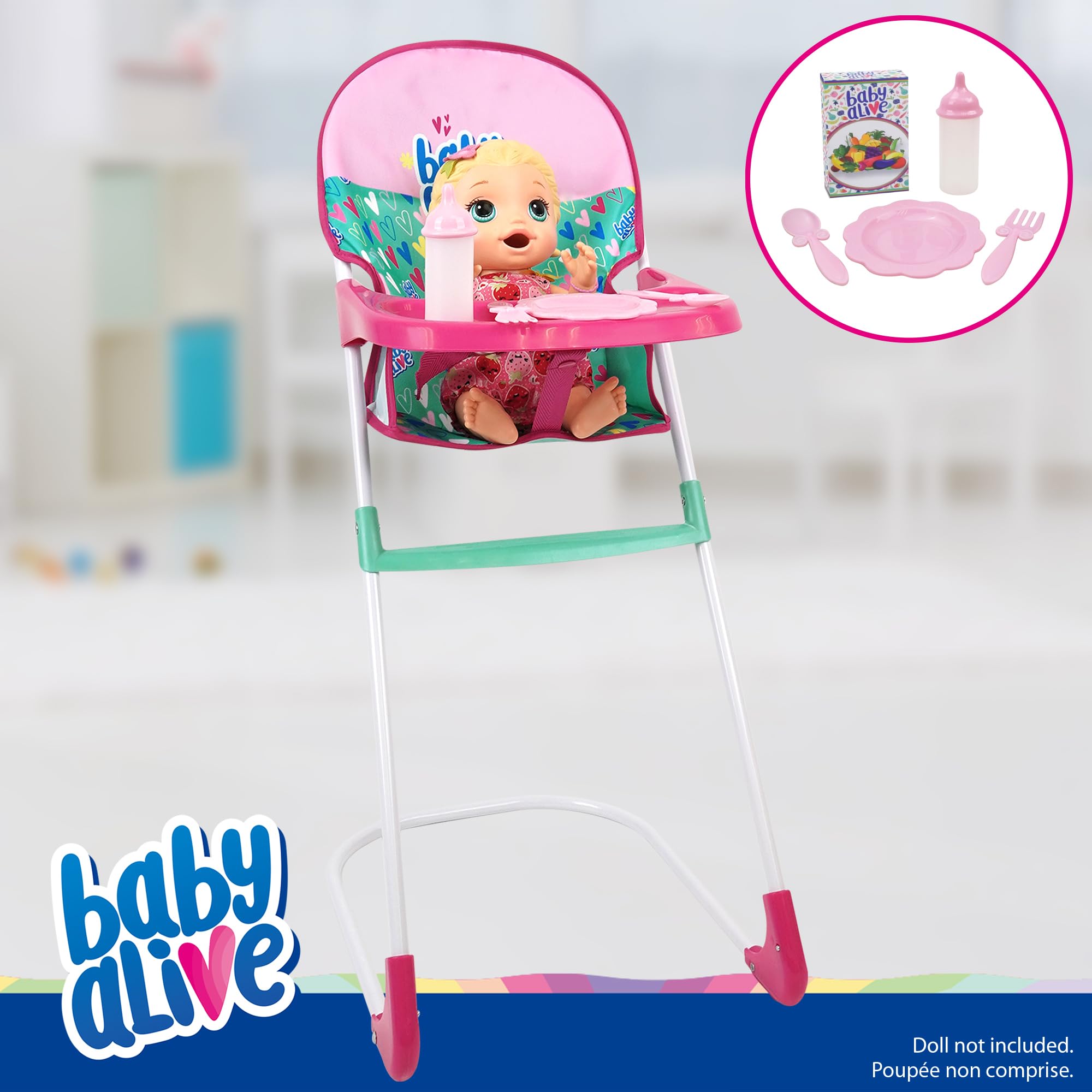 Foto 4 pulgar | Set De Juego Para Muñecas Baby Alive At Home, 7 Piezas, Con Patio De Juegos Y Trona - Venta Internacional.