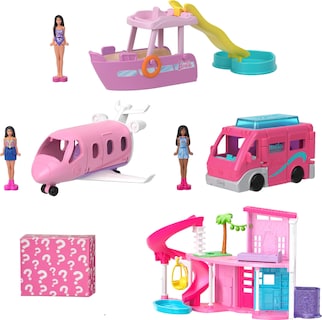 Foto 2 | Set De Juego Barbie Mini Barbie Y Dreamhouse Con 3 Vehículos Y 4 Muñecas - Venta Internacional.