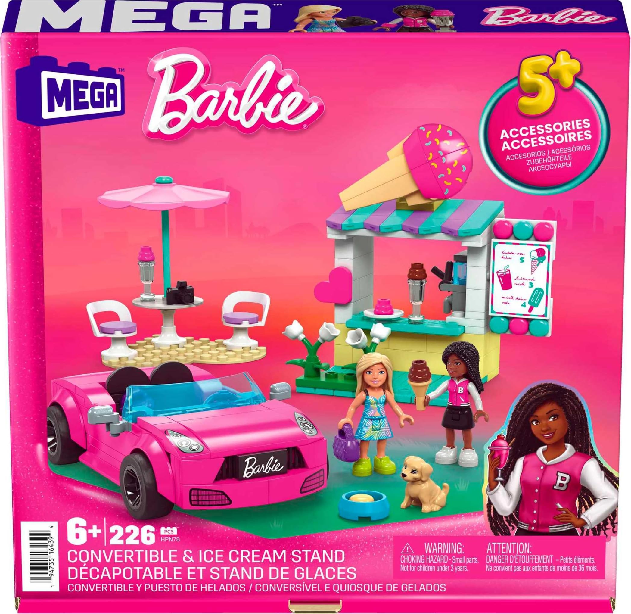 Foto 7 pulgar | Juguete De Construcción Mega Barbie Para Coche Convertible Con 225 Piezas - Venta Internacional.