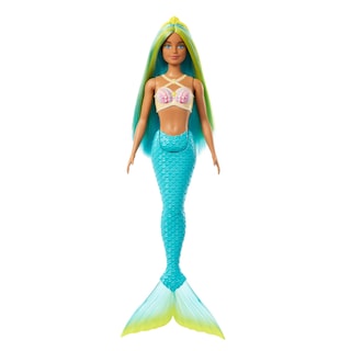 Foto 1 | Muñeca Sirena Barbie Con Pelo De Fantasía Bicolor Azul Y Amarillo - Venta Internacional.