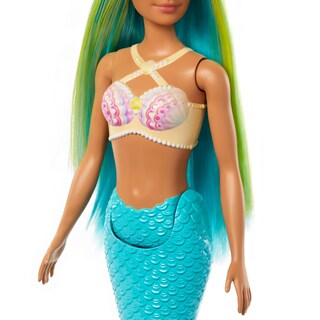 Foto 3 | Muñeca Sirena Barbie Con Pelo De Fantasía Bicolor Azul Y Amarillo - Venta Internacional.