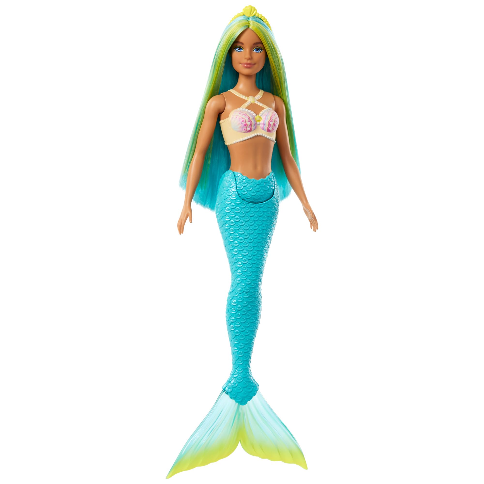 Foto 4 | Muñeca Sirena Barbie Con Pelo De Fantasía Bicolor Azul Y Amarillo - Venta Internacional.