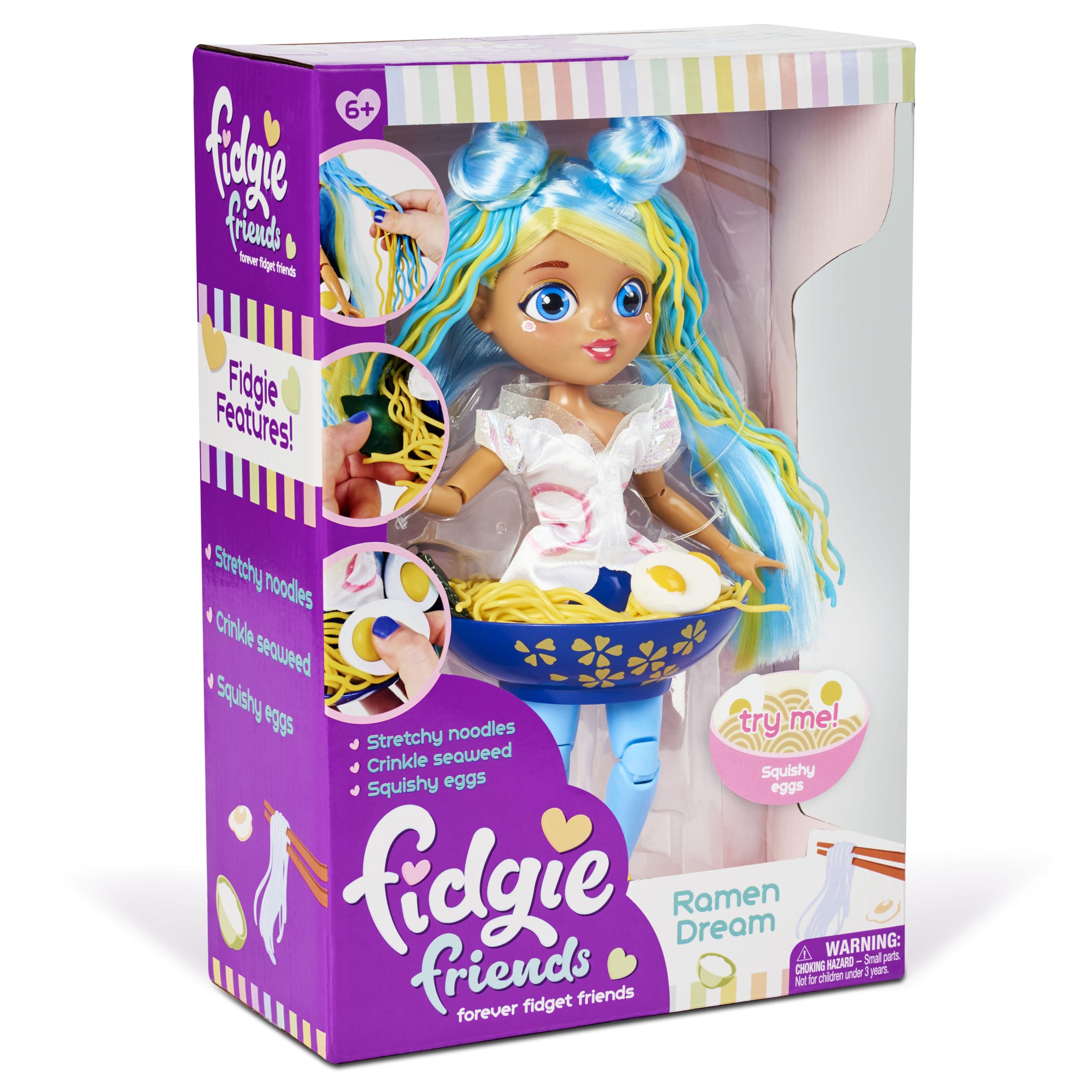 Foto 5 | Muñeca Moderna Sunny Days Fidgie Friends Ramen Dream, 27 Cm - Venta Internacional.