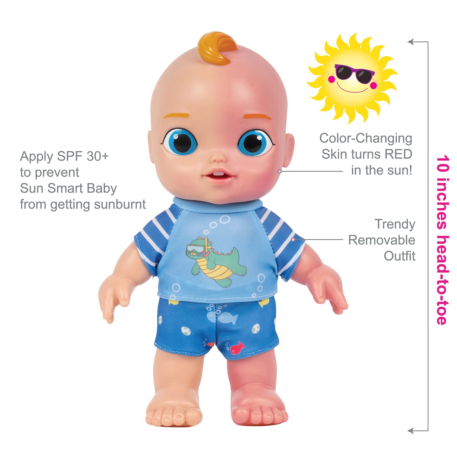 Foto 3 | Muñeca Adora Sun Smart Baby Con Piel Activada Por Rayos Uv De 10 Pulgadas - Venta Internacional.