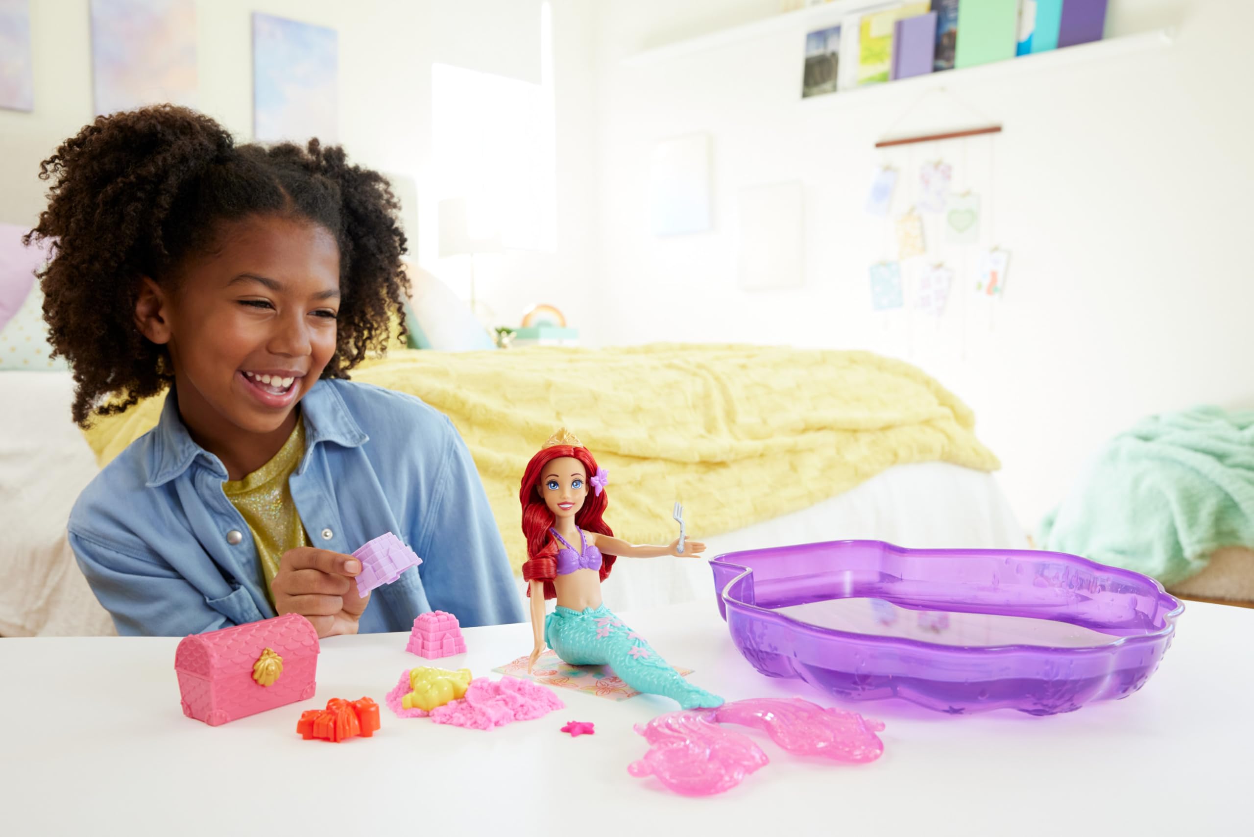 Foto 3 pulgar | Set Toy Mattel Disney Princess Ariel Mermaid Con Piscina Y Arena - Venta Internacional.