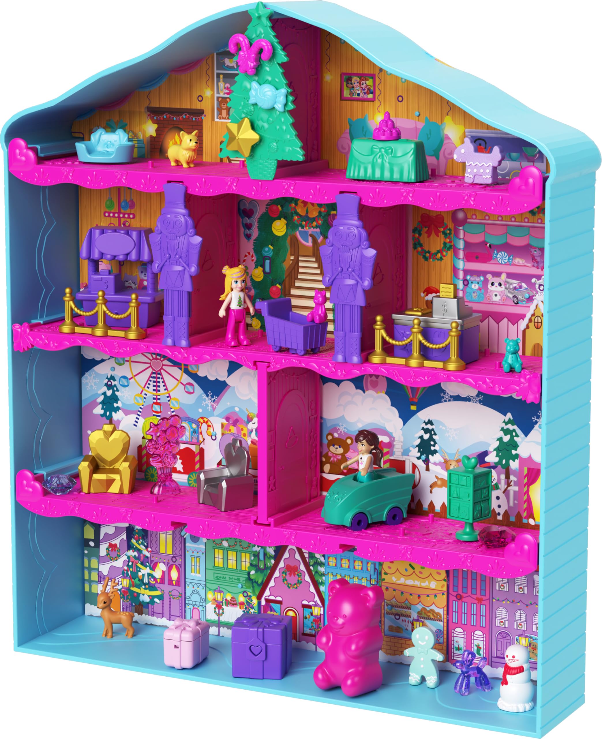Foto 2 pulgar | Calendario De Adviento Polly Pocket Dolls Gingerbread House - Venta Internacional.