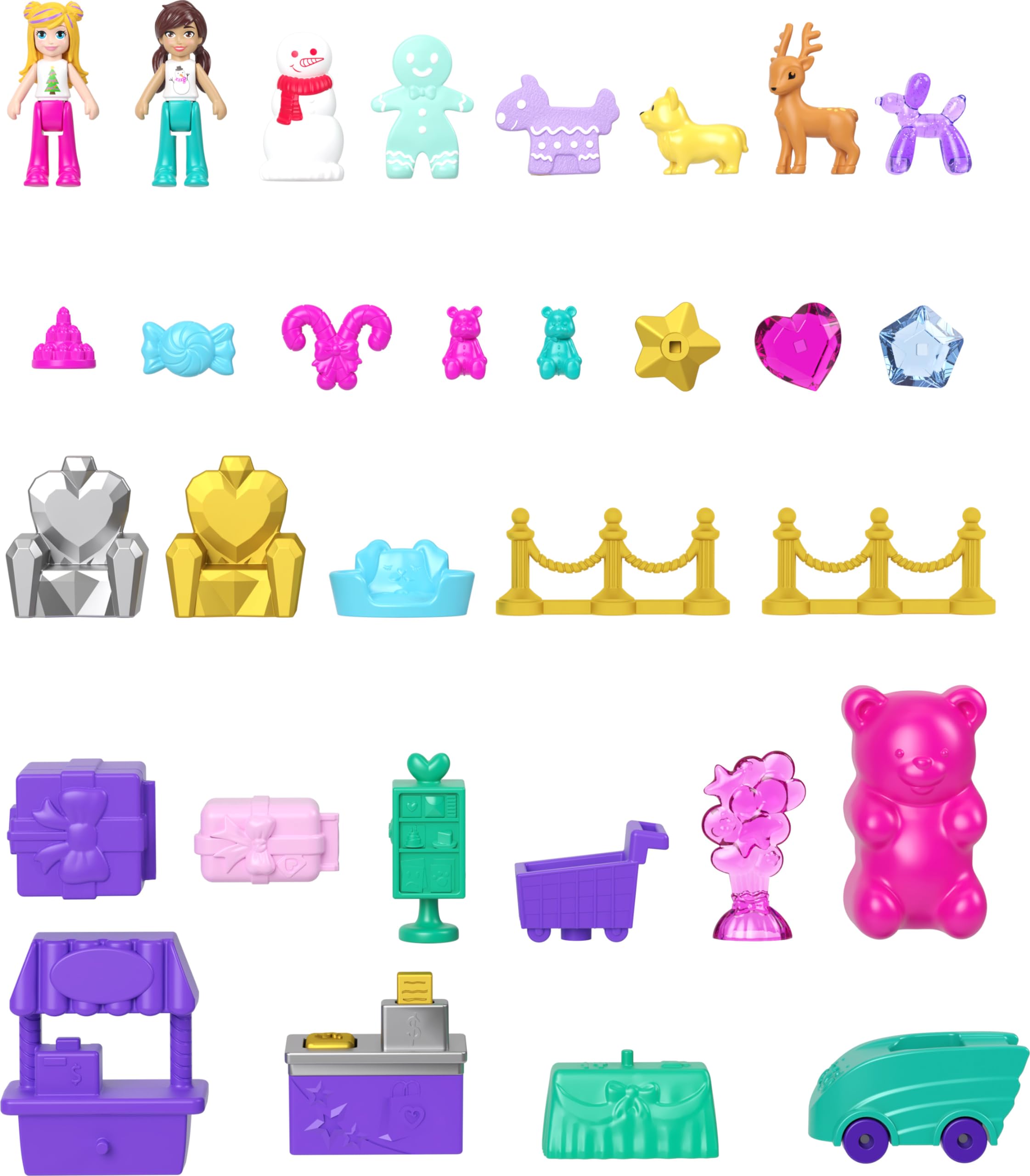 Foto 3 pulgar | Calendario De Adviento Polly Pocket Dolls Gingerbread House - Venta Internacional.