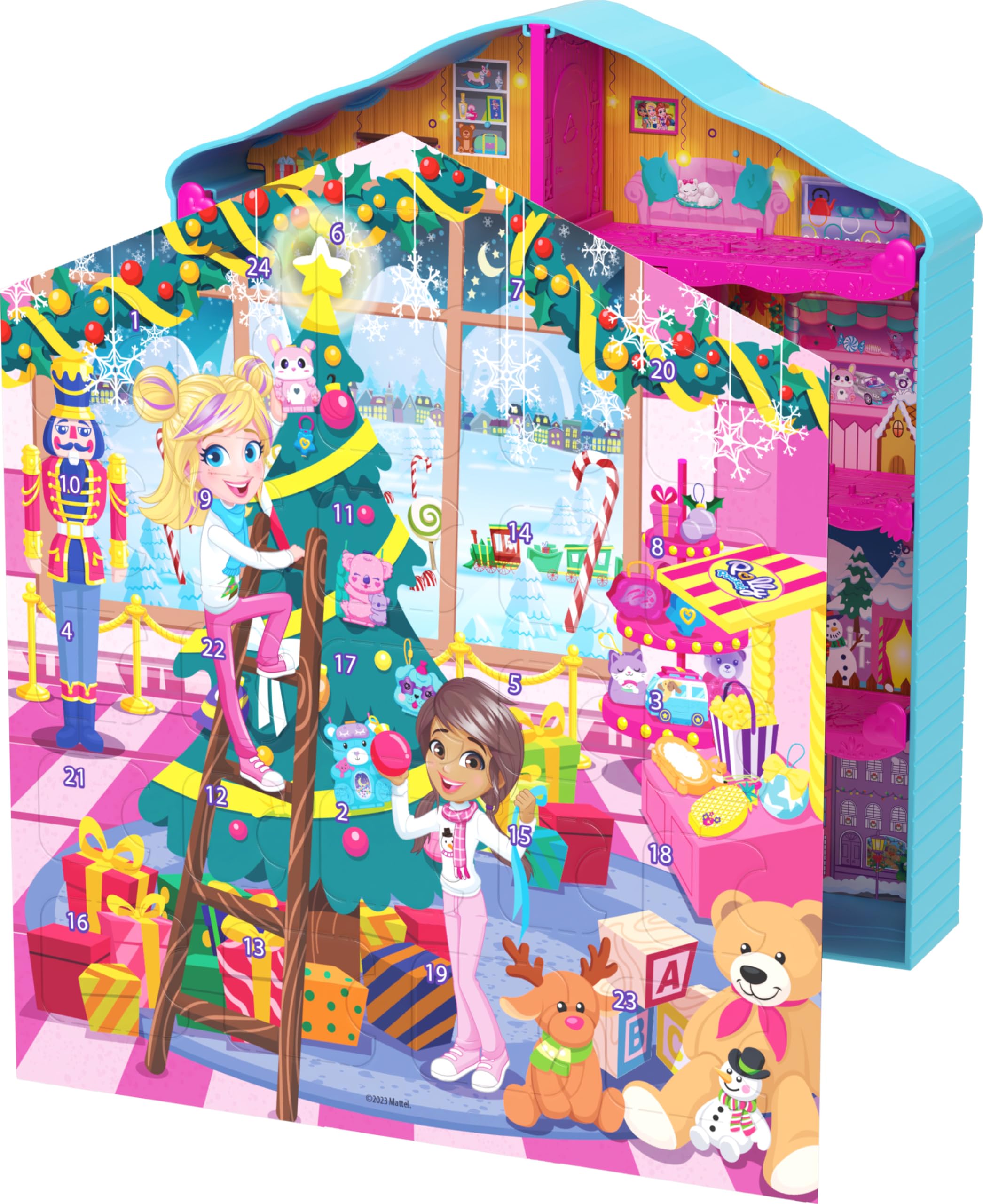Foto 5 pulgar | Calendario De Adviento Polly Pocket Dolls Gingerbread House - Venta Internacional.
