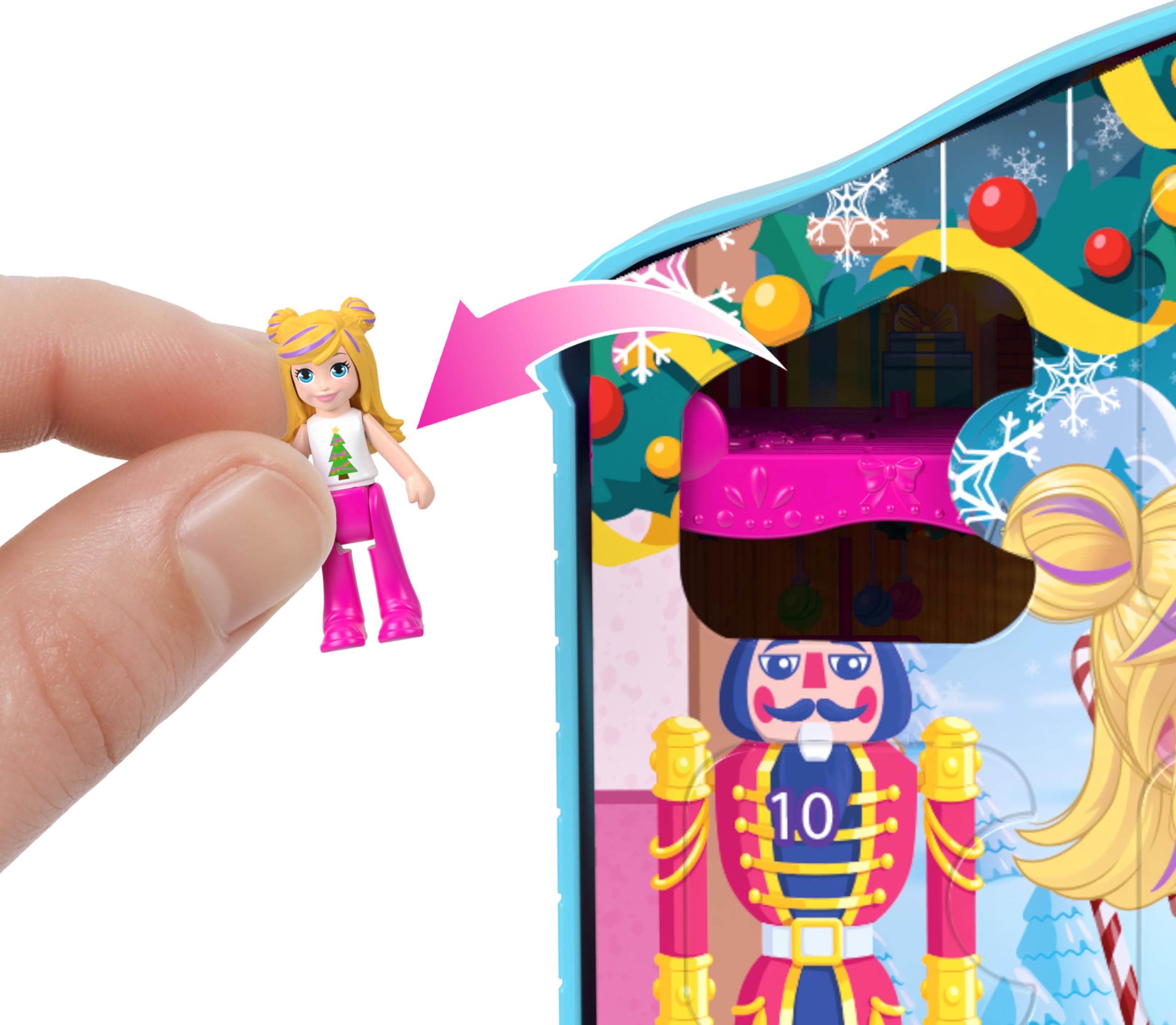 Foto 6 pulgar | Calendario De Adviento Polly Pocket Dolls Gingerbread House - Venta Internacional.