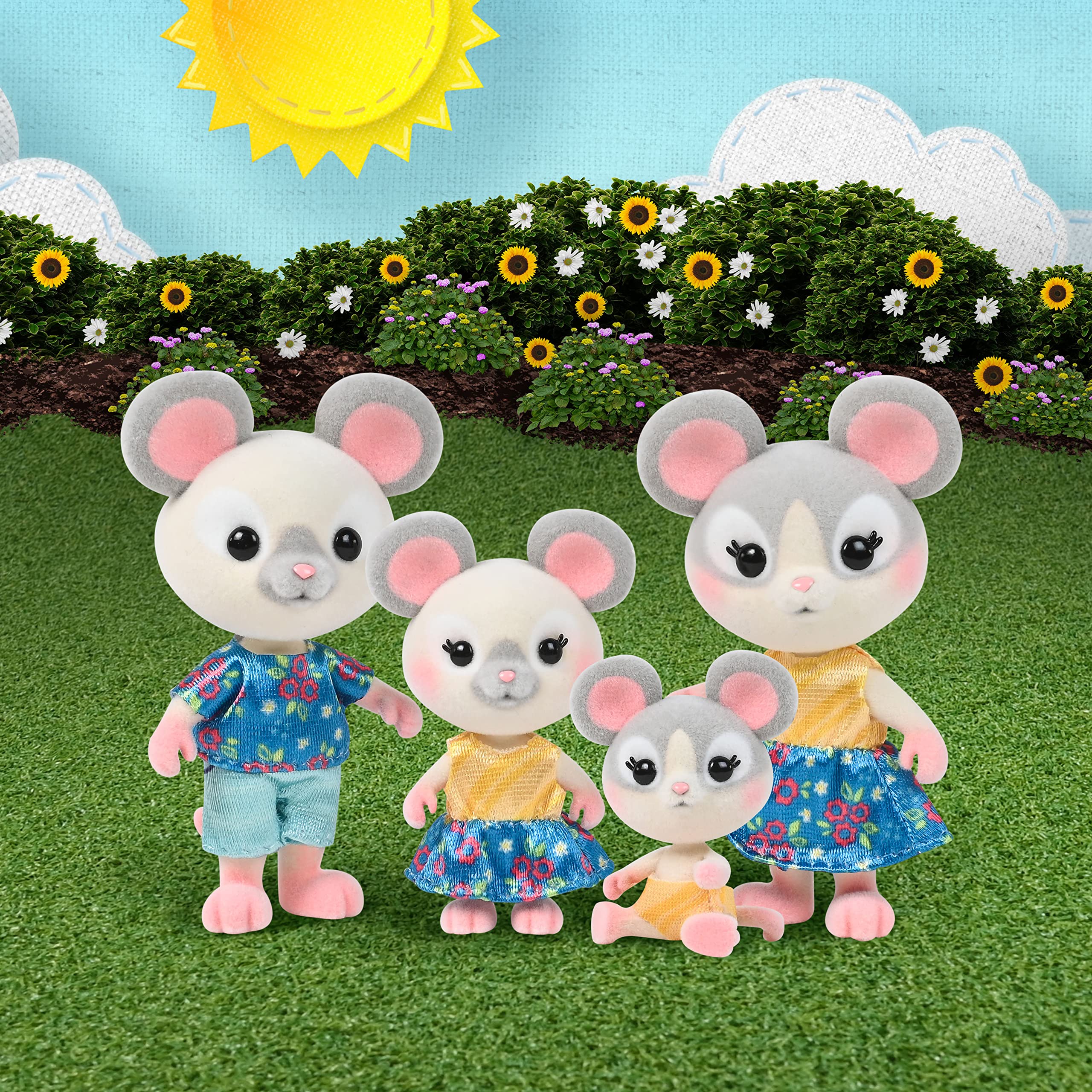 Foto 3 pulgar | Muñecas En Miniatura Sunny Days Honey Bee Acres Mouse Family - Venta Internacional.