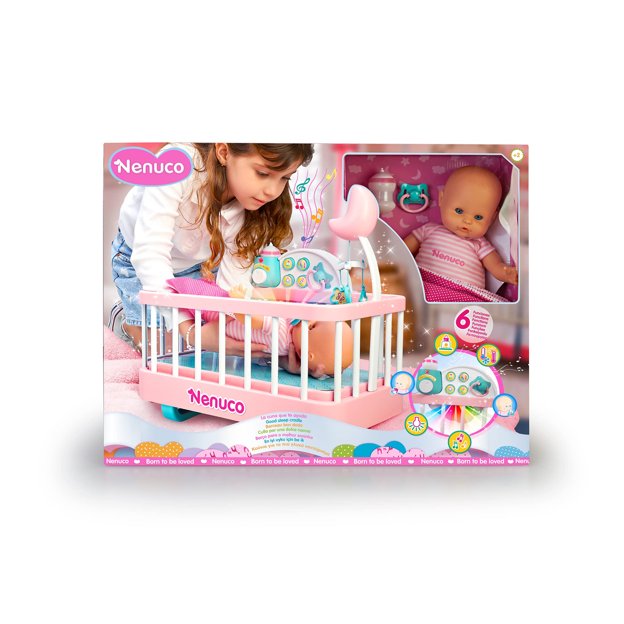 Foto 2 | Cuna Con Muñeca Nenuco Good Sleep De 14 Pulgadas Con Acceso. - Venta Internacional.