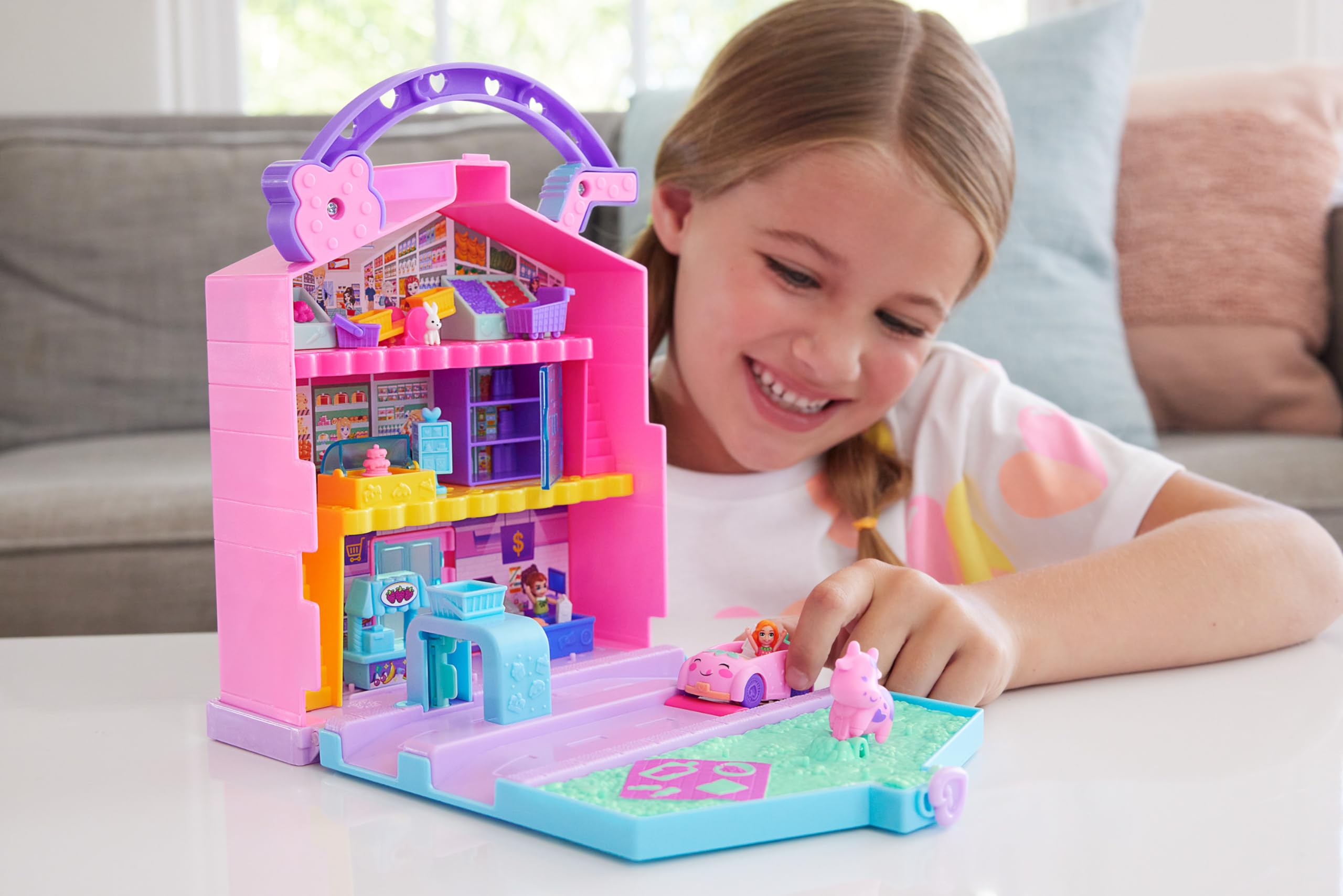 Foto 3 pulgar | Set De Juego Polly Pocket Pollyville Fresh Market Con 2 Muñecas - Venta Internacional.