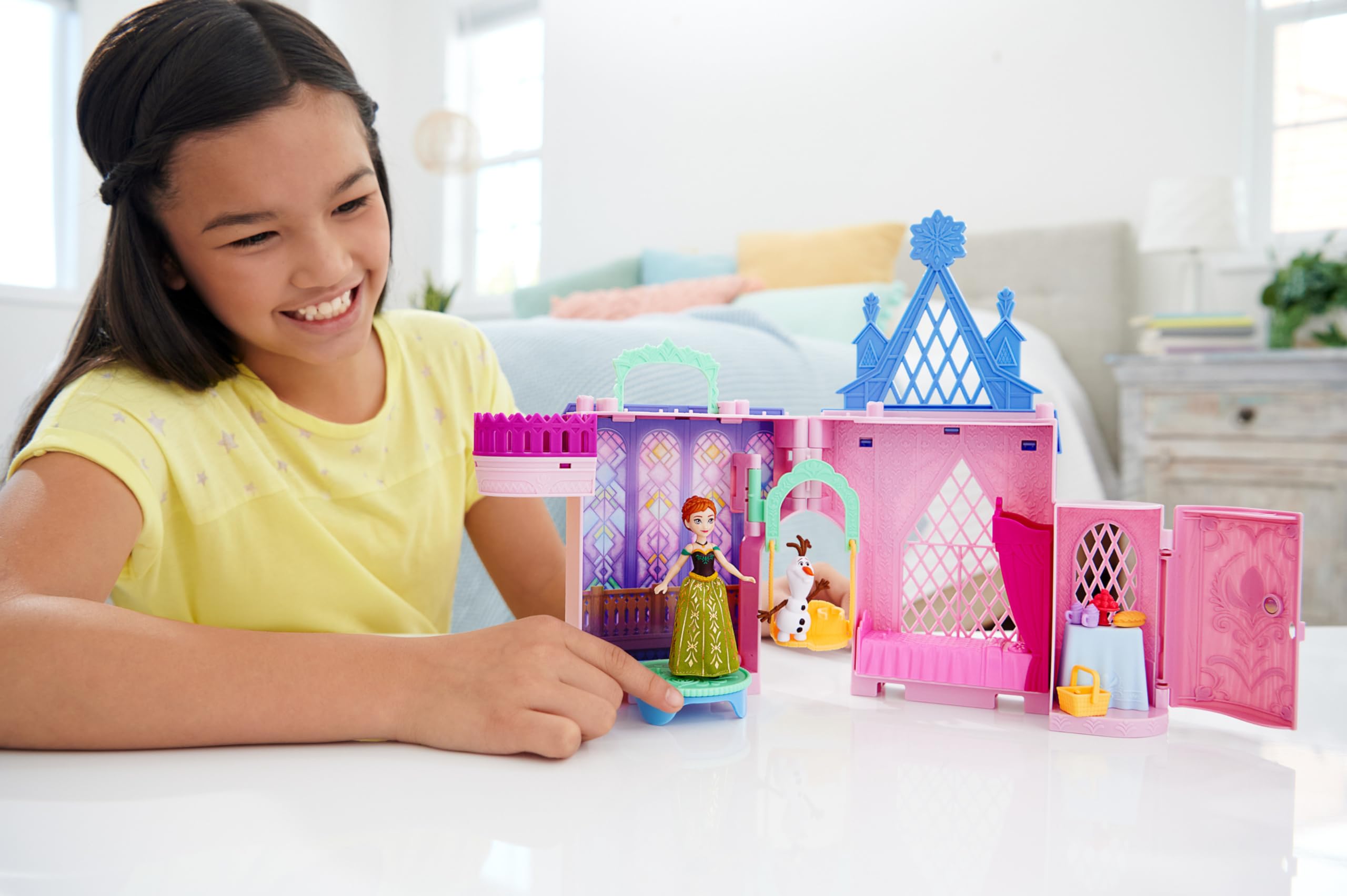 Foto 3 pulgar | Casa De Muñecas Mattel Disney Frozen Anna Castle Con Muñeca Pequeña - Venta Internacional.