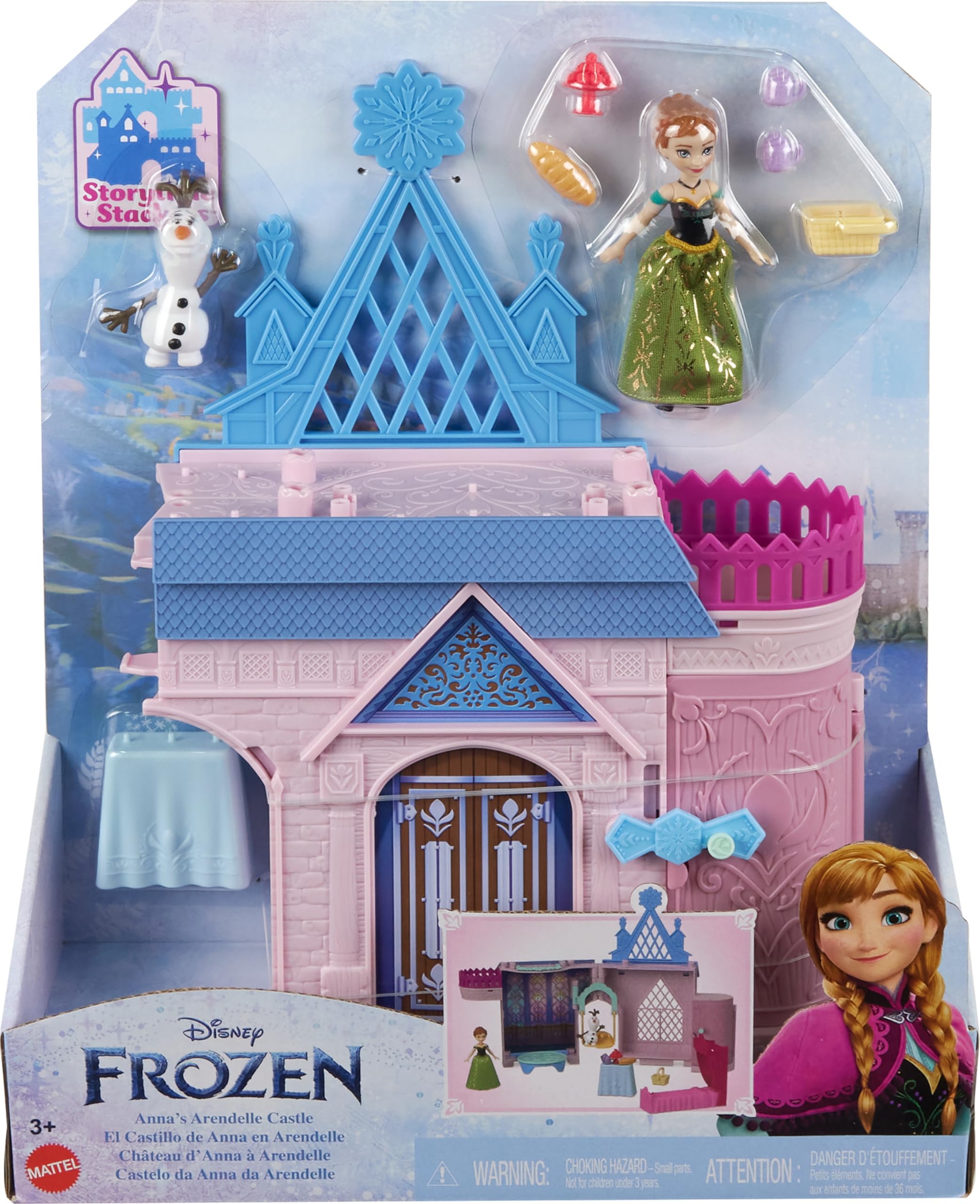 Foto 7 pulgar | Casa De Muñecas Mattel Disney Frozen Anna Castle Con Muñeca Pequeña - Venta Internacional.