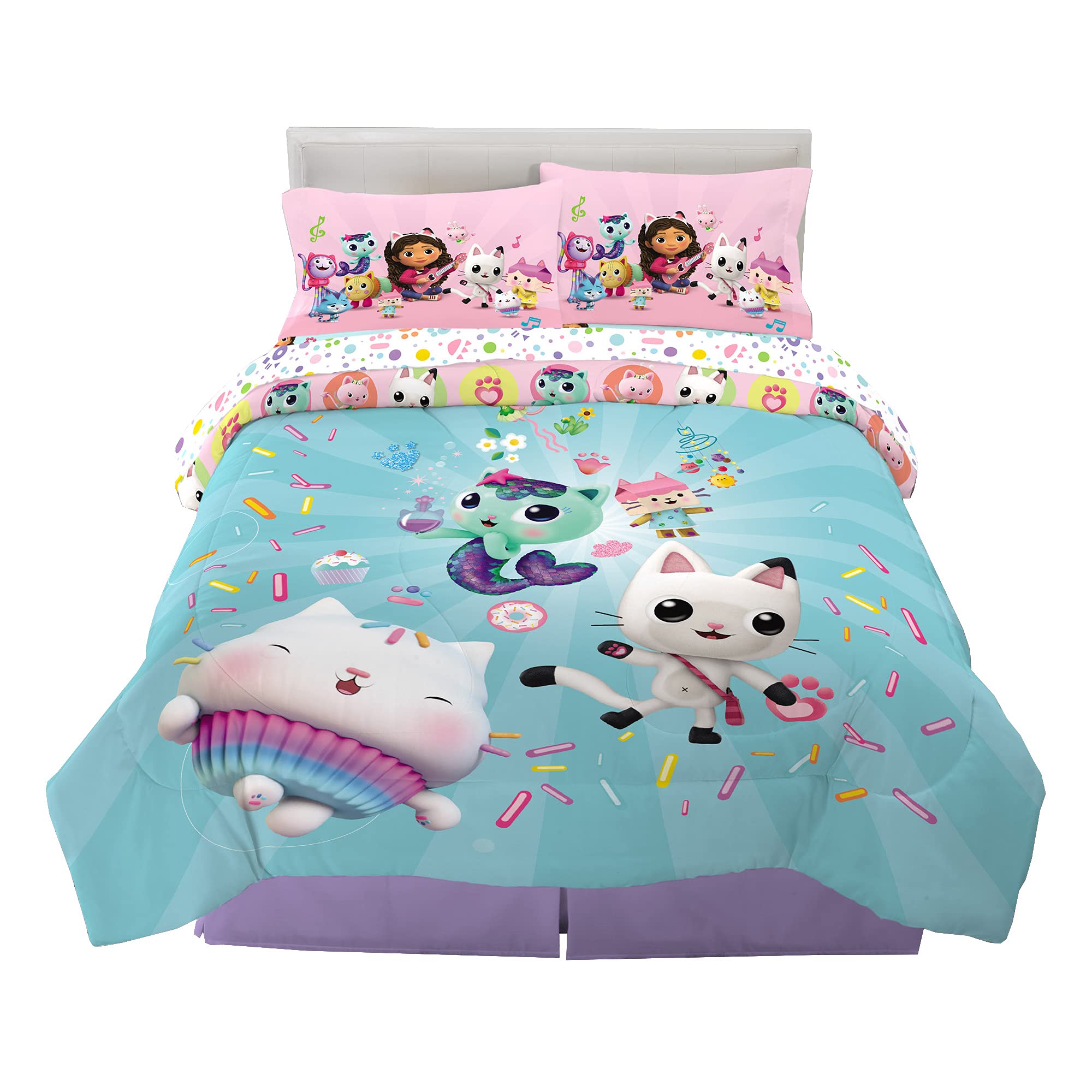 Foto 2 pulgar | Juego De Ropa De Cama Franco Dreamworks Gabby's Dollhouse De Tamaño Completo - Venta Internacional.