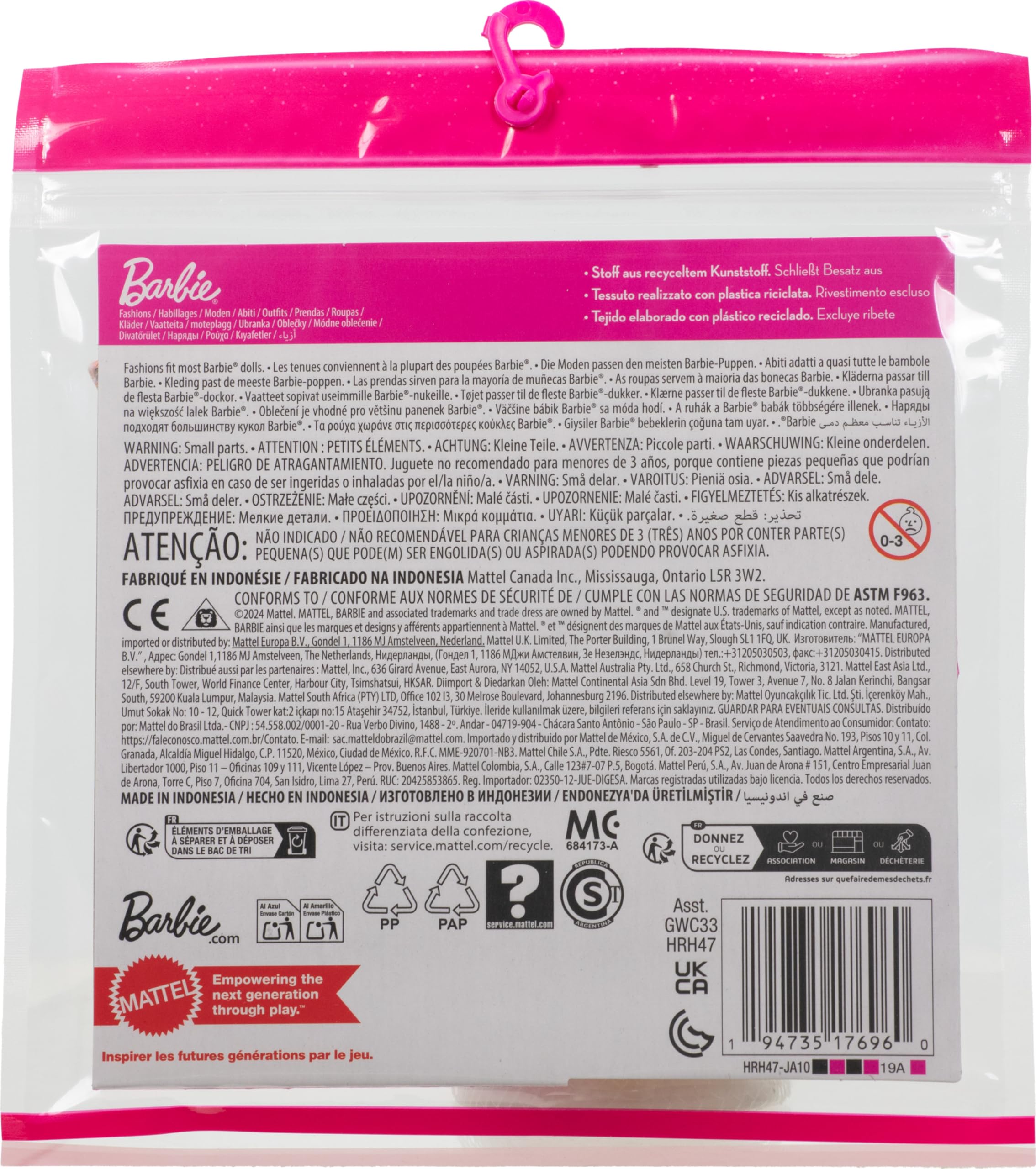 Foto 3 | Pack De Moda Y Accesorios Para Barbie Y Ken Con 2 Looks - Venta Internacional.