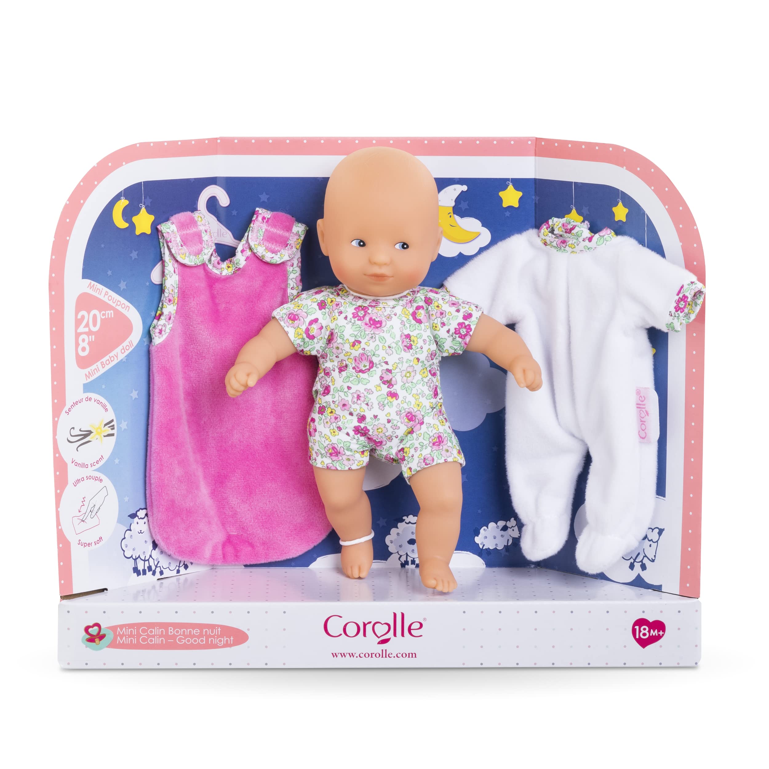 Muñeca Corolle Mini Calin Good Night Blossom Garden De 8 Pulgadas Con Atuendo - Venta Internacional.