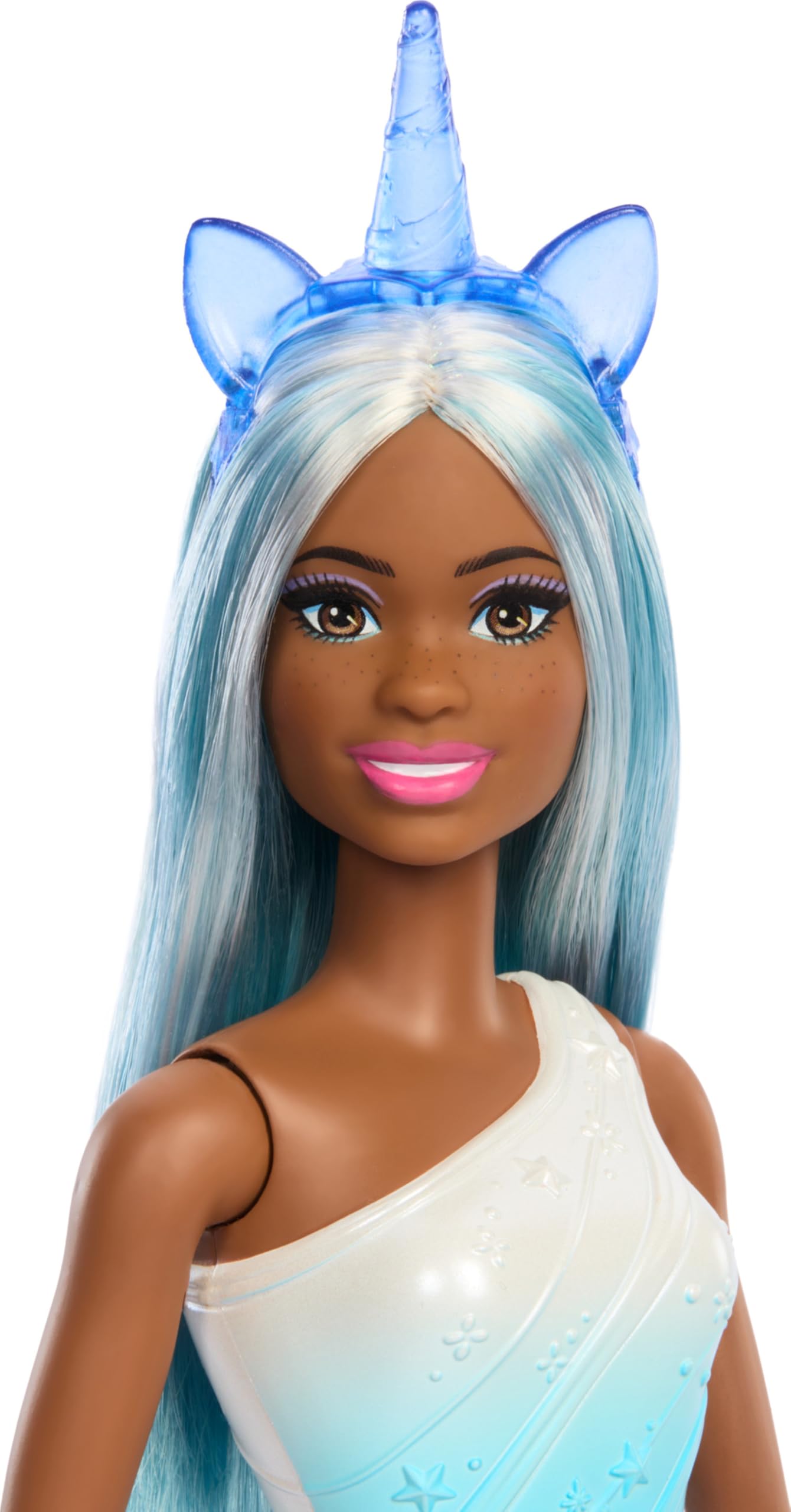 Foto 3 pulgar | Muñeca Unicornio Barbie Un Toque De Magia Con Cabello Y Atuendo Azules - Venta Internacional.