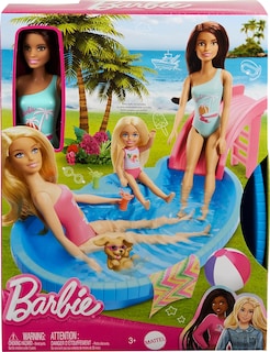 Foto 5 | Playset Barbie Doll & Pool Con Acceso A Tobogán, Toalla Y Bebida. - Venta Internacional.