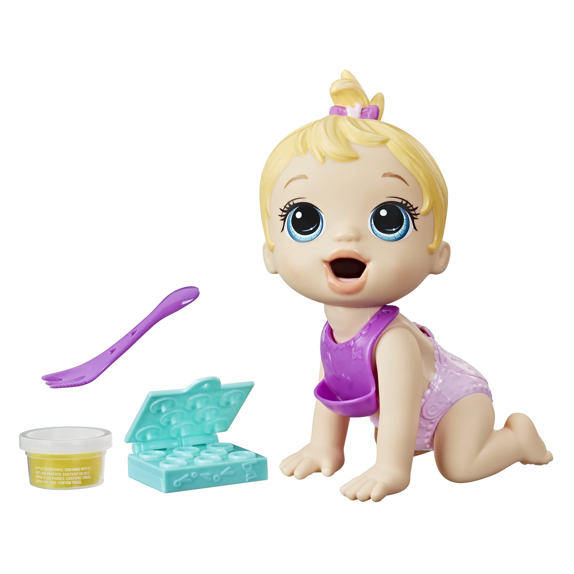 Muñeca Baby Alive Lil Snacks Come Cacas, 20 Cm, Pelo Rubio - Venta Internacional.