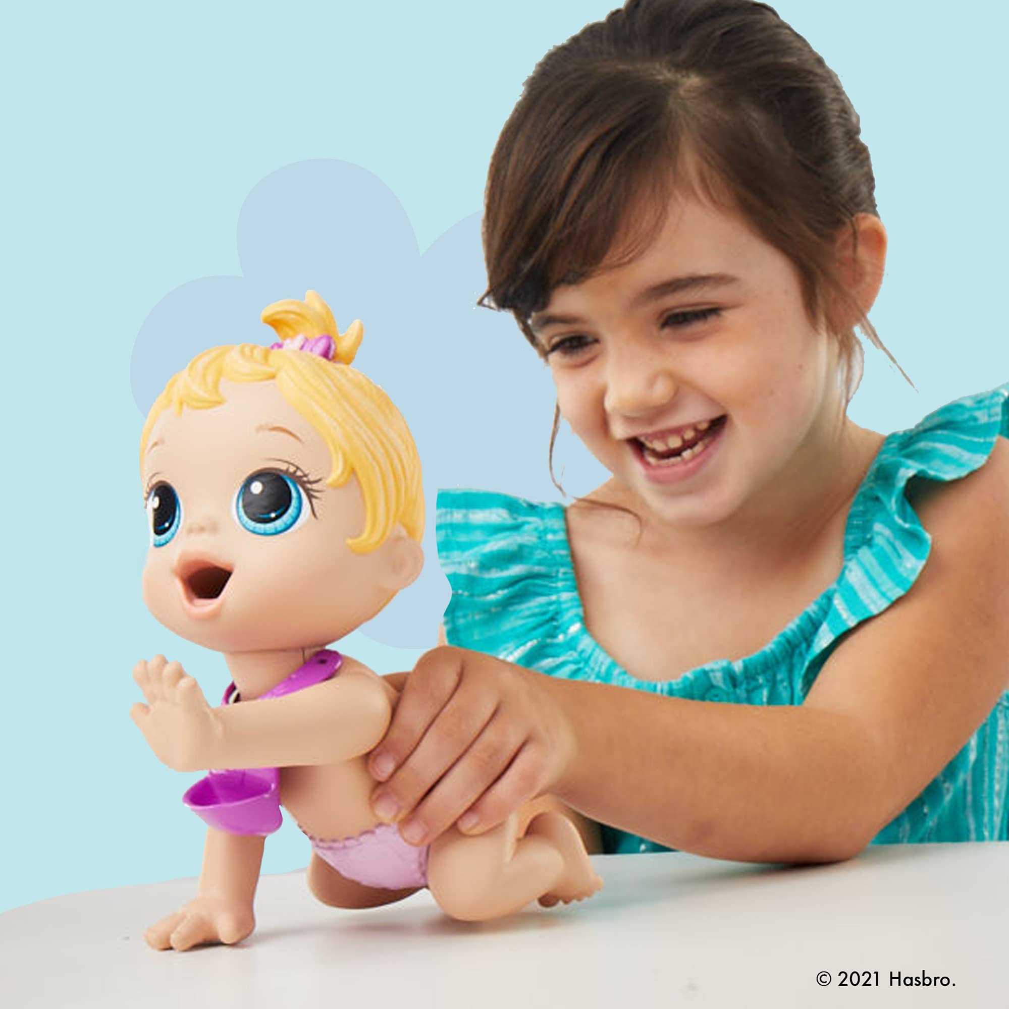 Foto 6 pulgar | Muñeca Baby Alive Lil Snacks Come Cacas, 20 Cm, Pelo Rubio - Venta Internacional.