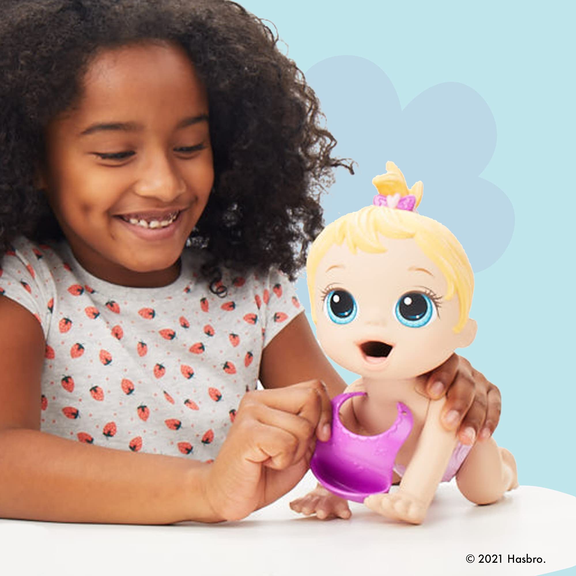 Foto 7 pulgar | Muñeca Baby Alive Lil Snacks Come Cacas, 20 Cm, Pelo Rubio - Venta Internacional.