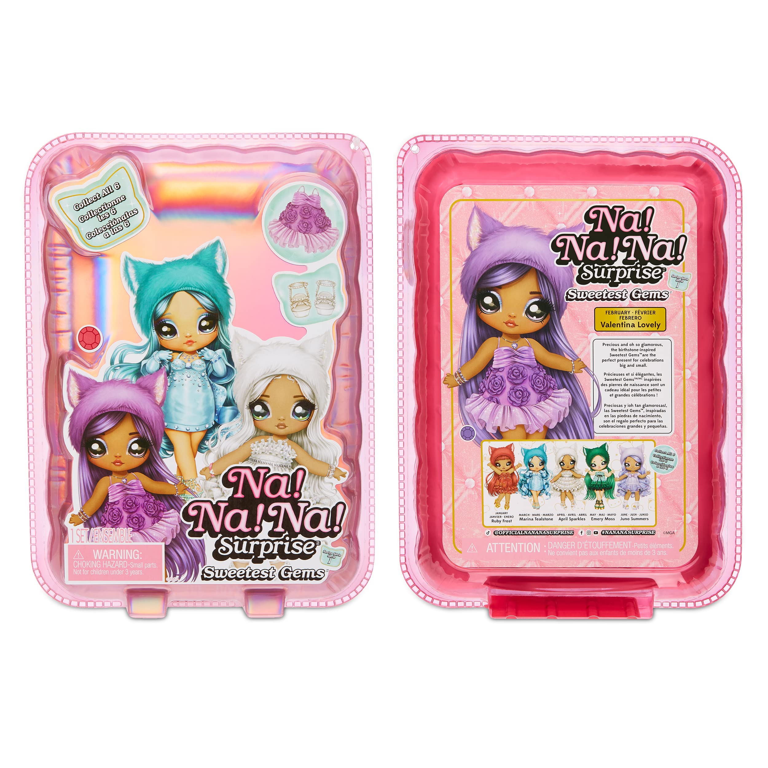 Foto 7 pulgar | Muñeca De Moda Na Na Na Surprise Sweetest Gems™ Ruby Frost 7.5 - Venta Internacional.