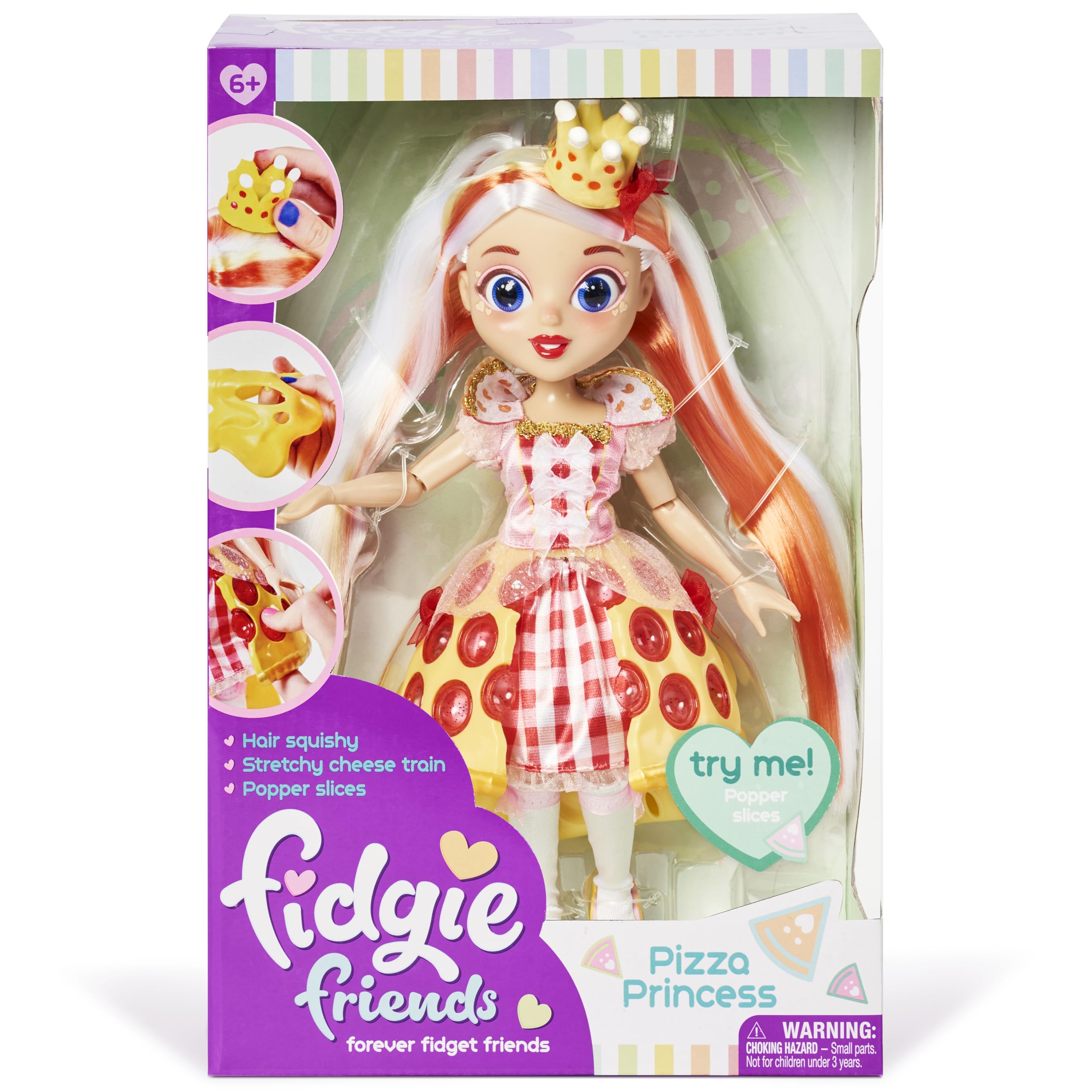Foto 5 pulgar | Muñeca De Moda Sunny Days Entertainment Fidgie Friends Pizza Princess - Venta Internacional.